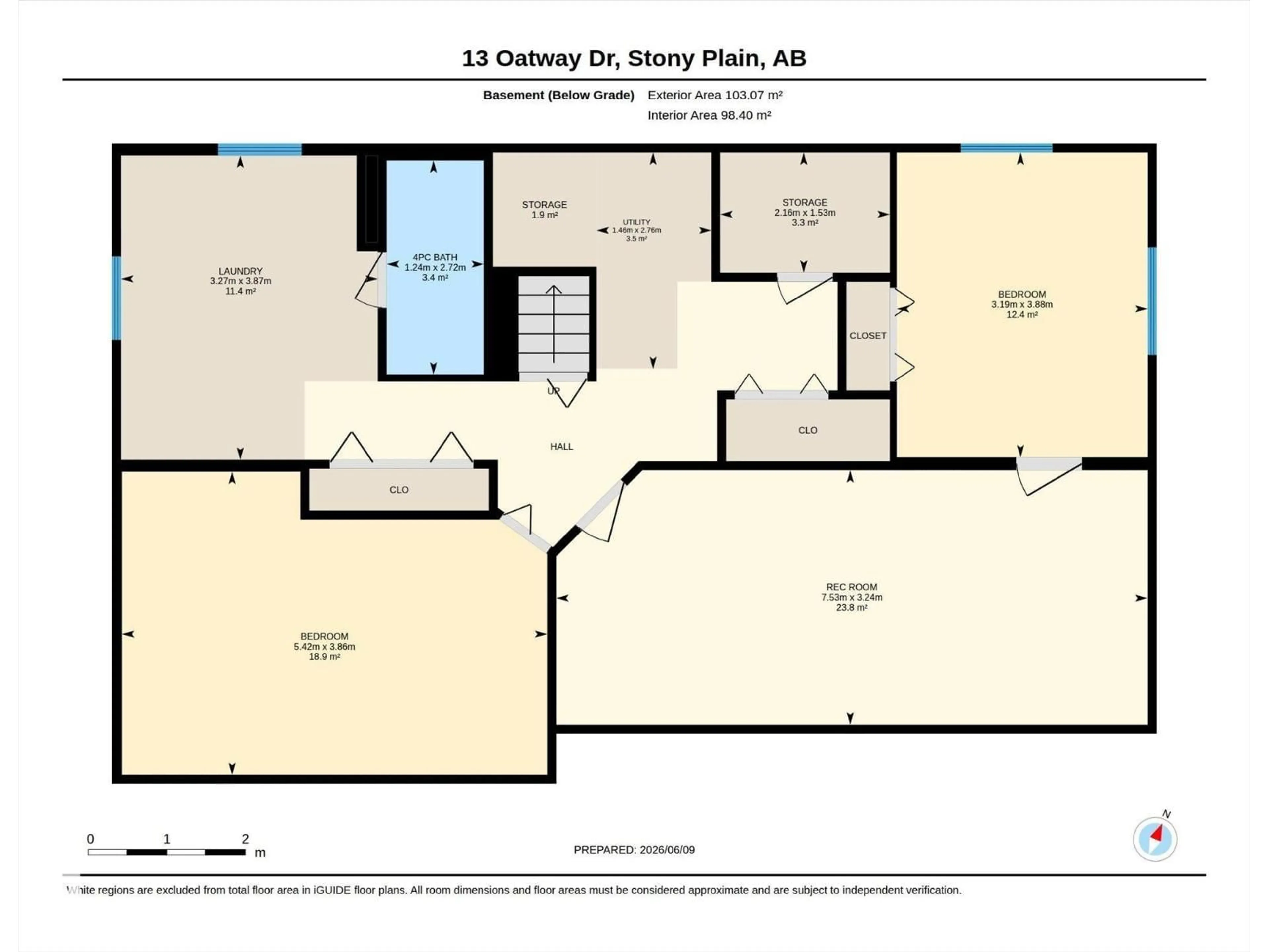 Floor plan for 13 OATWAY DR, Stony Plain Alberta T7Z1G4