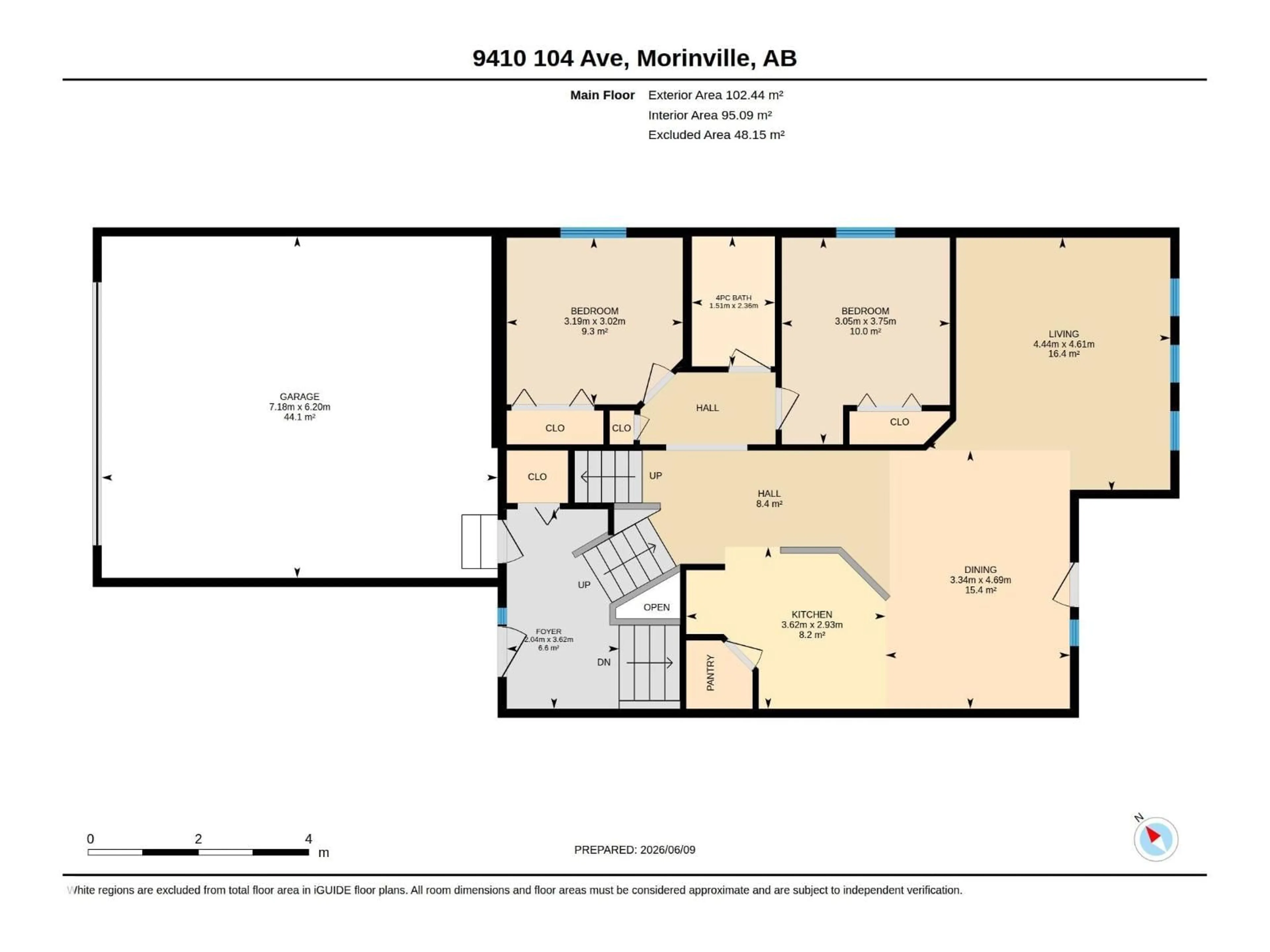 Floor plan for 9410 104 AV, Morinville Alberta T8R0B2