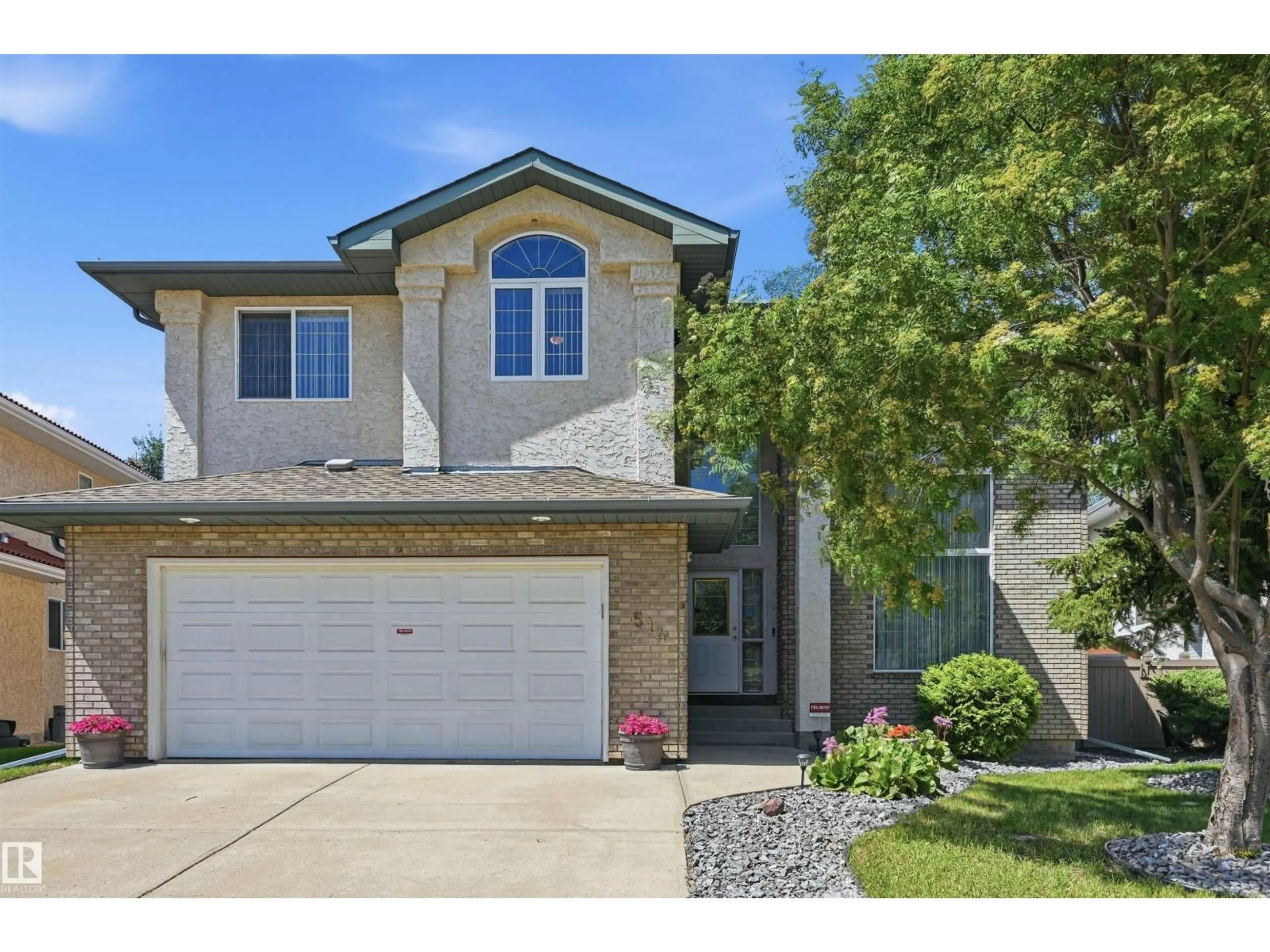 Home with brick exterior material, street for 514 BUTTERWORTH WY, Edmonton Alberta T6R2G8