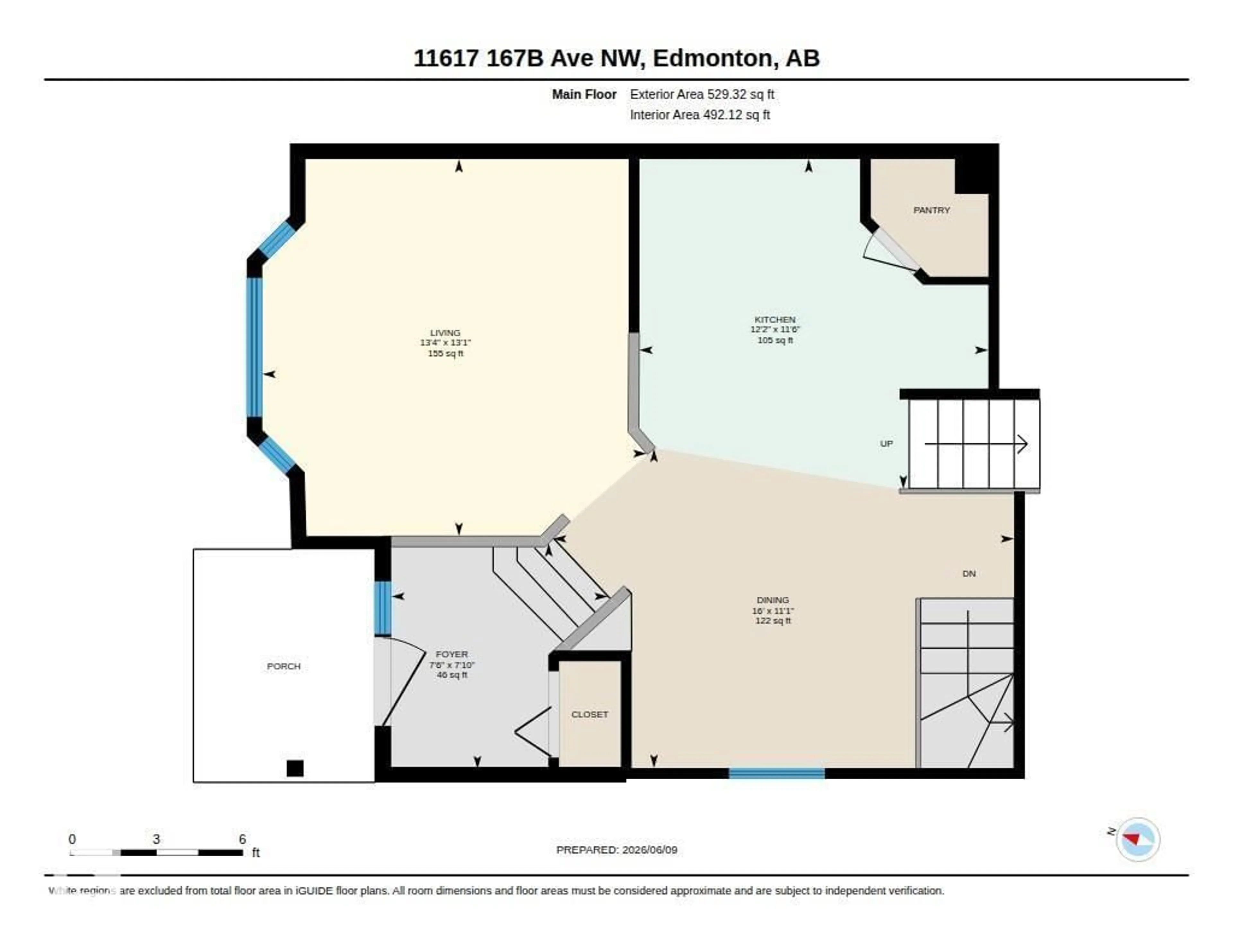Floor plan for 11617 167B AV, Edmonton Alberta T5X6B8