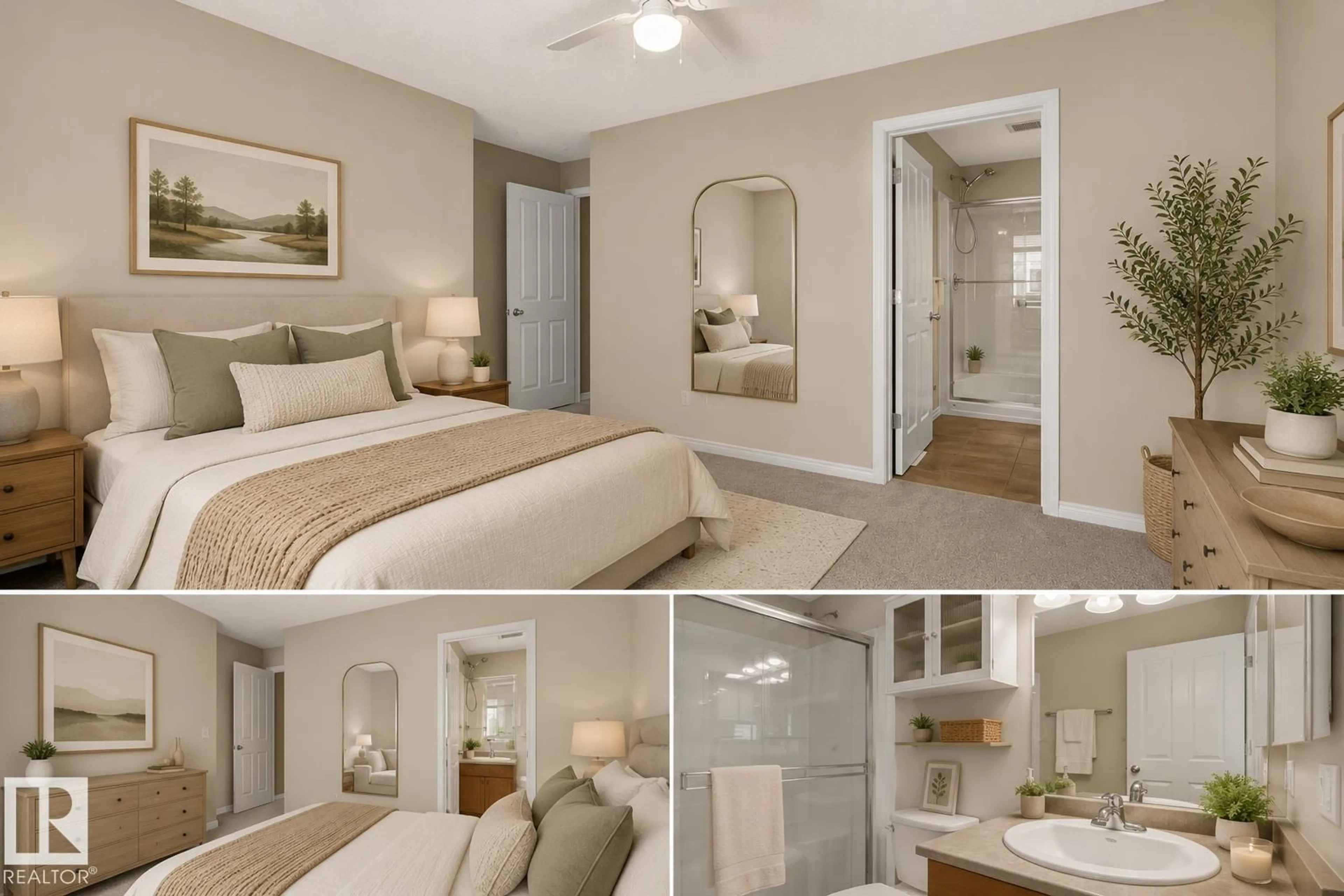 Bedroom with bed, ceramic/tile floor for 1804 - 96 70 ST, Edmonton Alberta T6X0H4