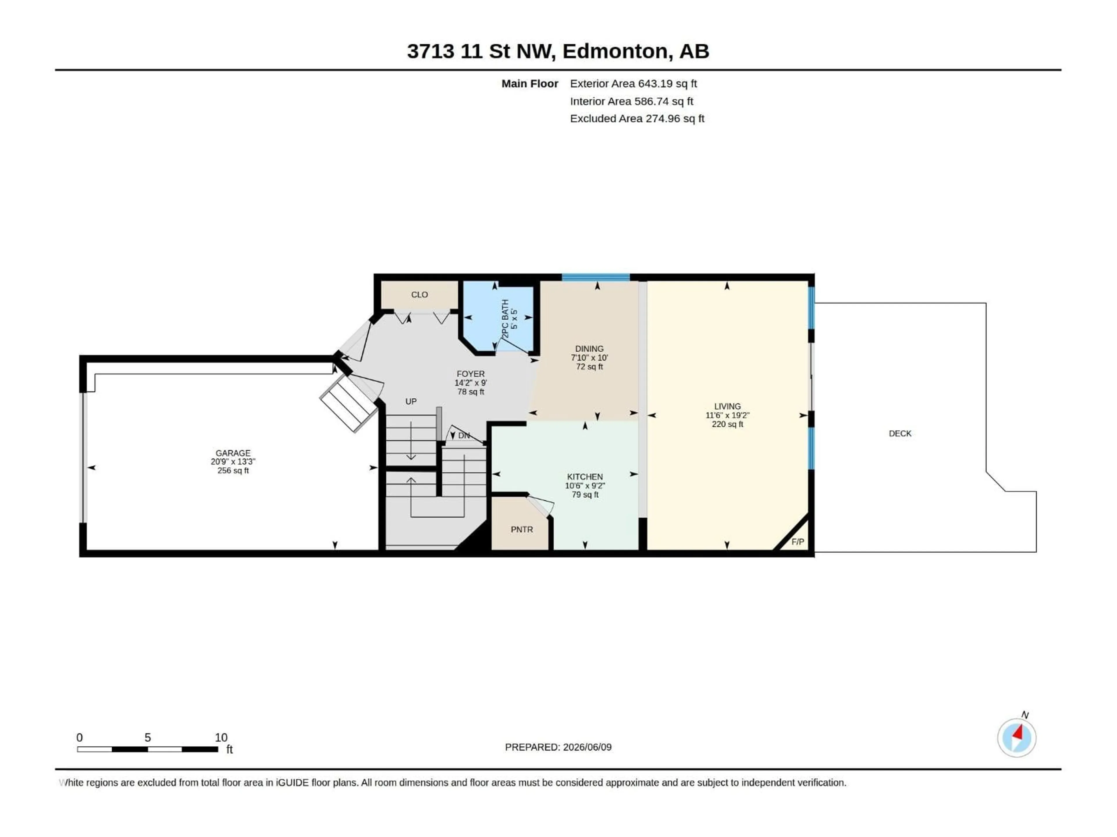 Floor plan for NW - 3713 11 ST, Edmonton Alberta T6T0E8