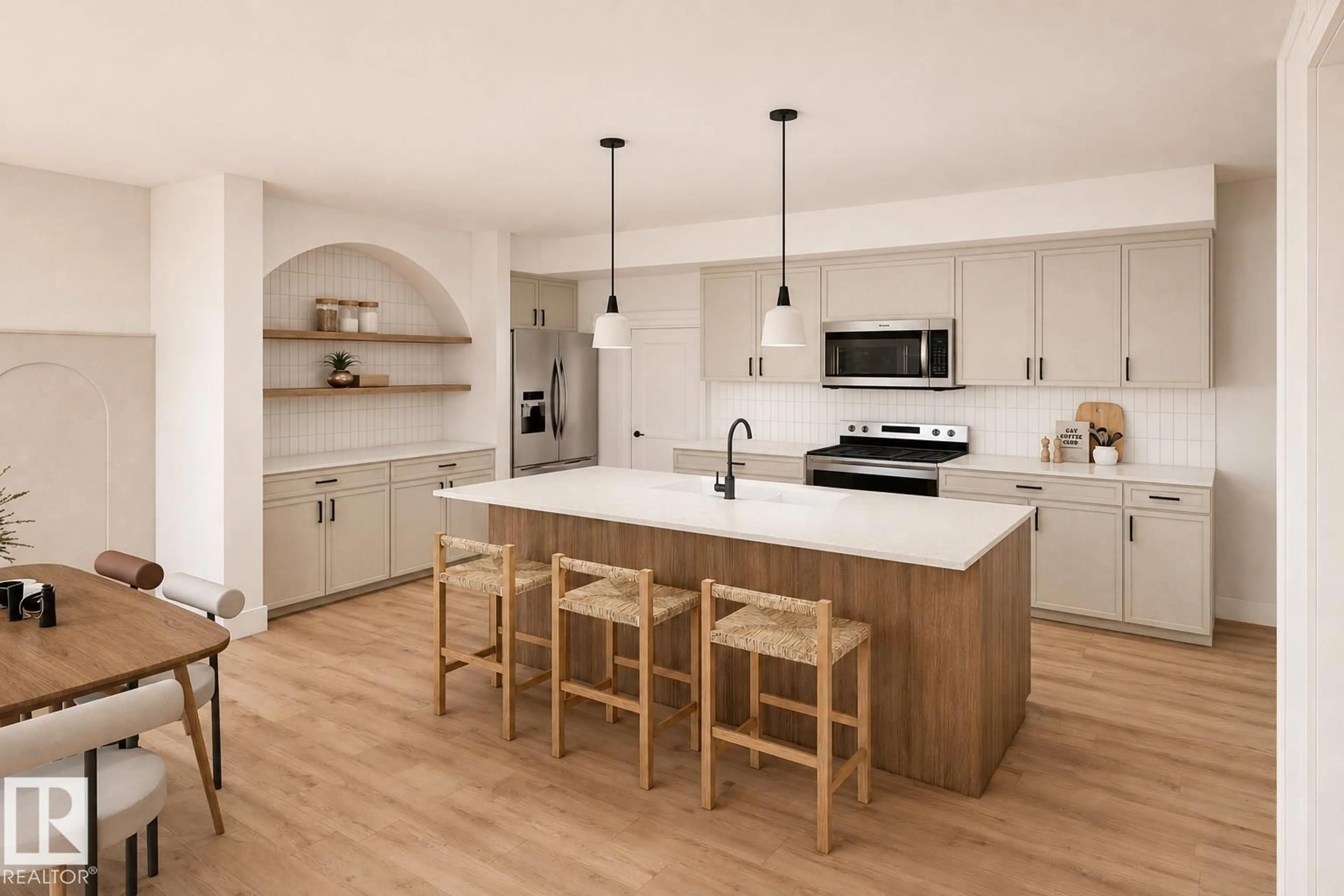 Open concept kitchen, unknown for 10413 104 ST, Morinville Alberta T8R1A5