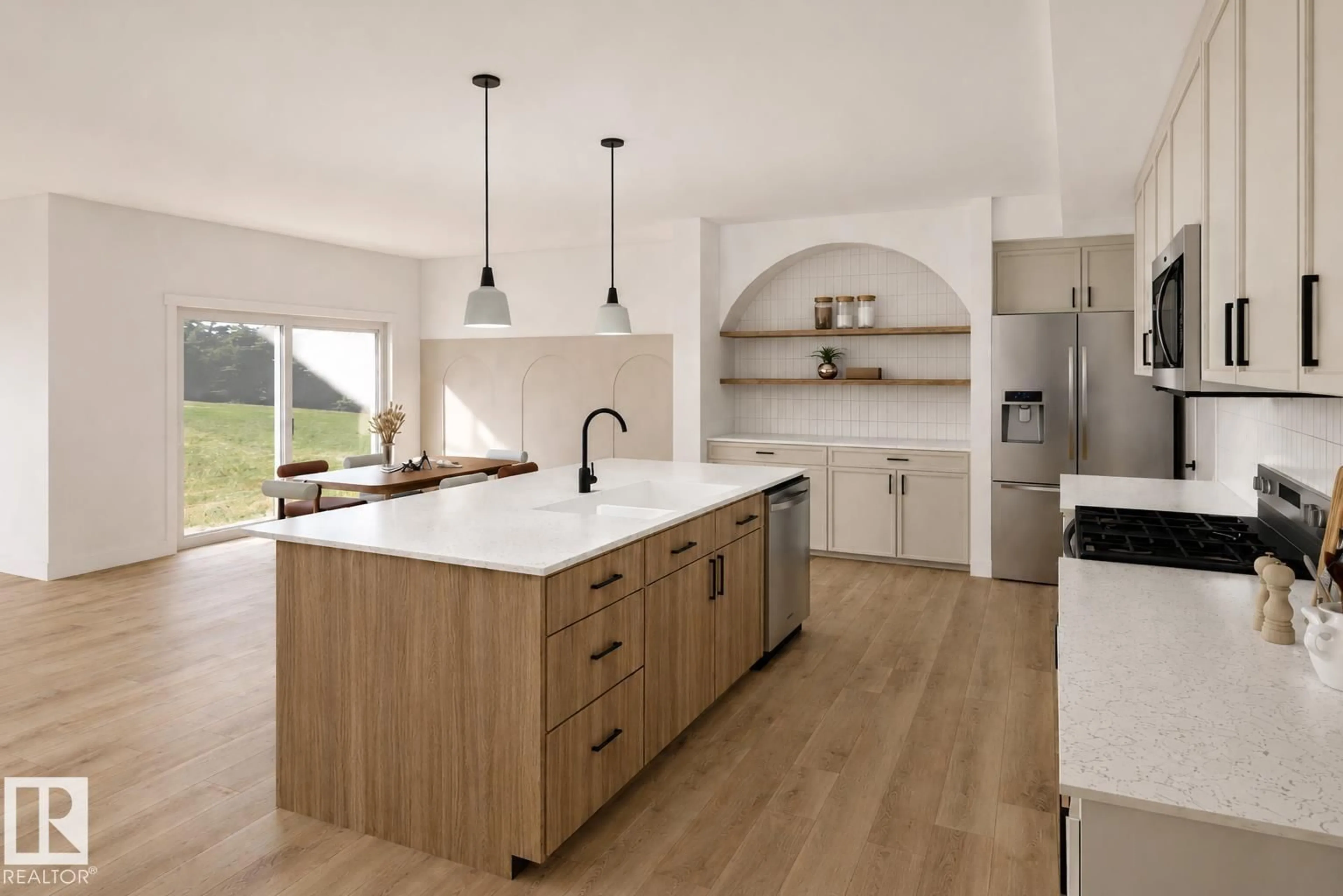 Open concept kitchen, unknown for 10413 104 ST, Morinville Alberta T8R1A5