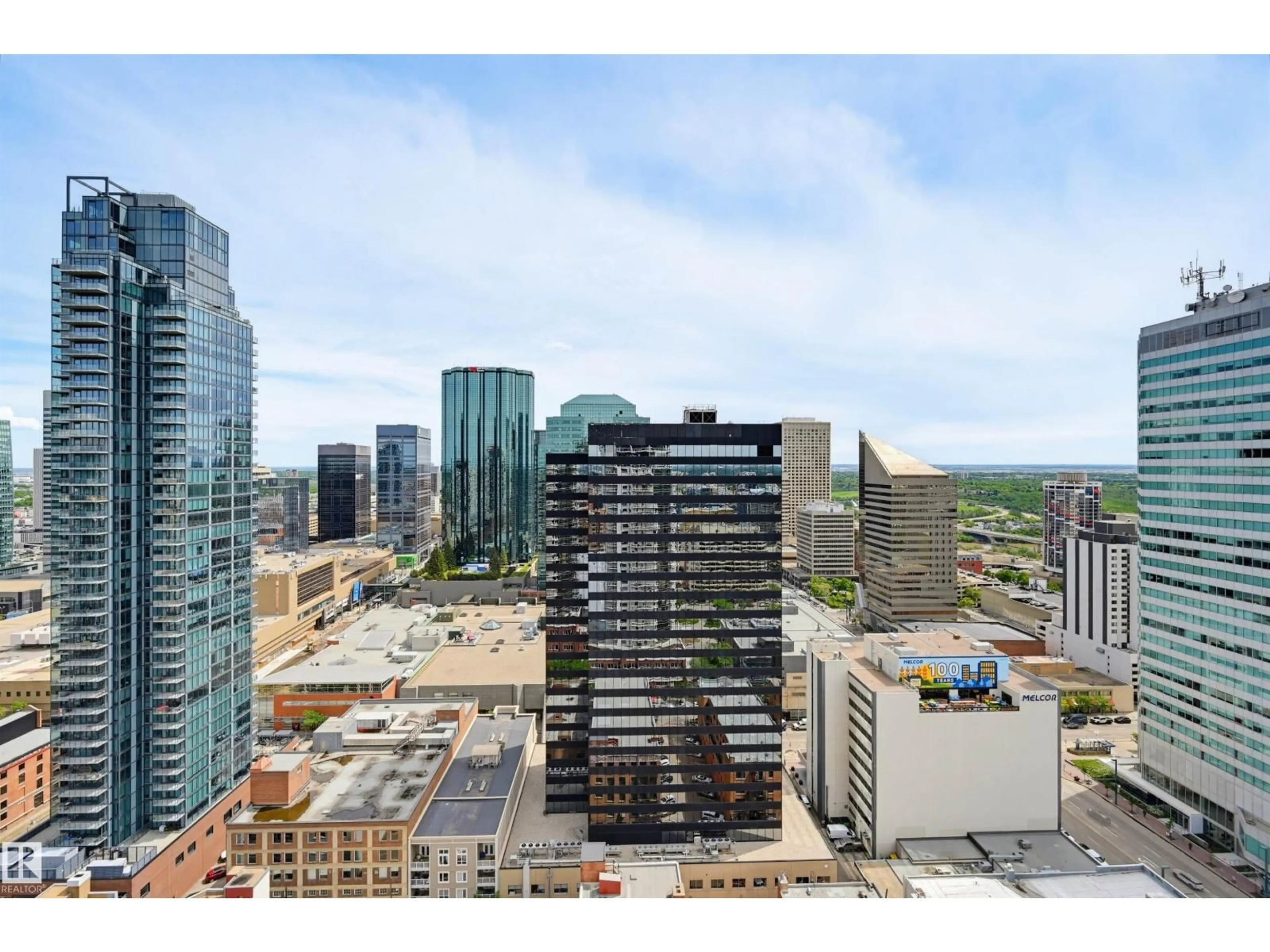 A pic from outside/outdoor area/front of a property/back of a property/a pic from drone, city buildings view from balcony for 10136 - 2801 104 ST NW, Edmonton Alberta T5J0B5