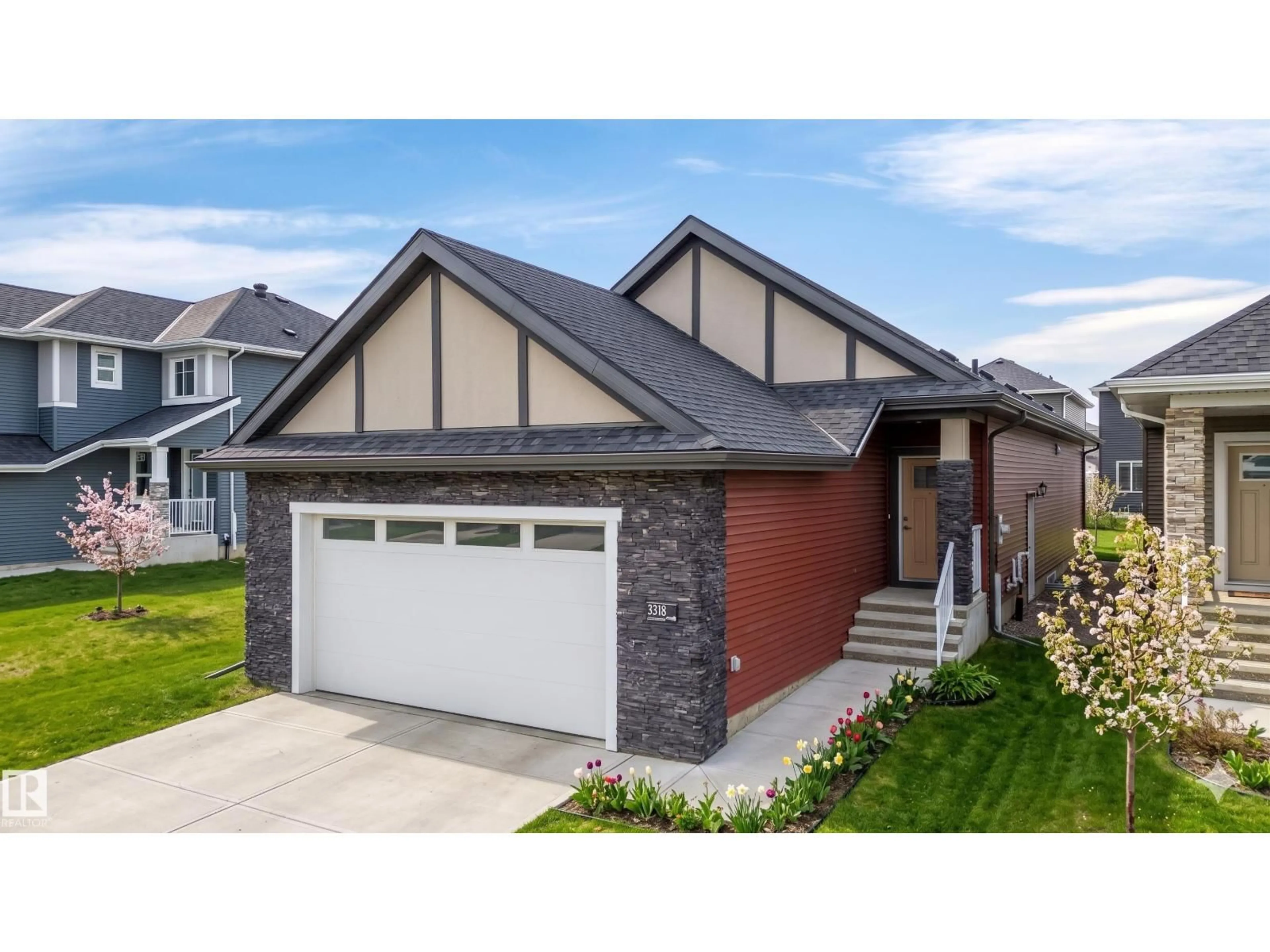 Home with brick exterior material, street for 3318 CHICKADEE DR, Edmonton Alberta T5V1R5