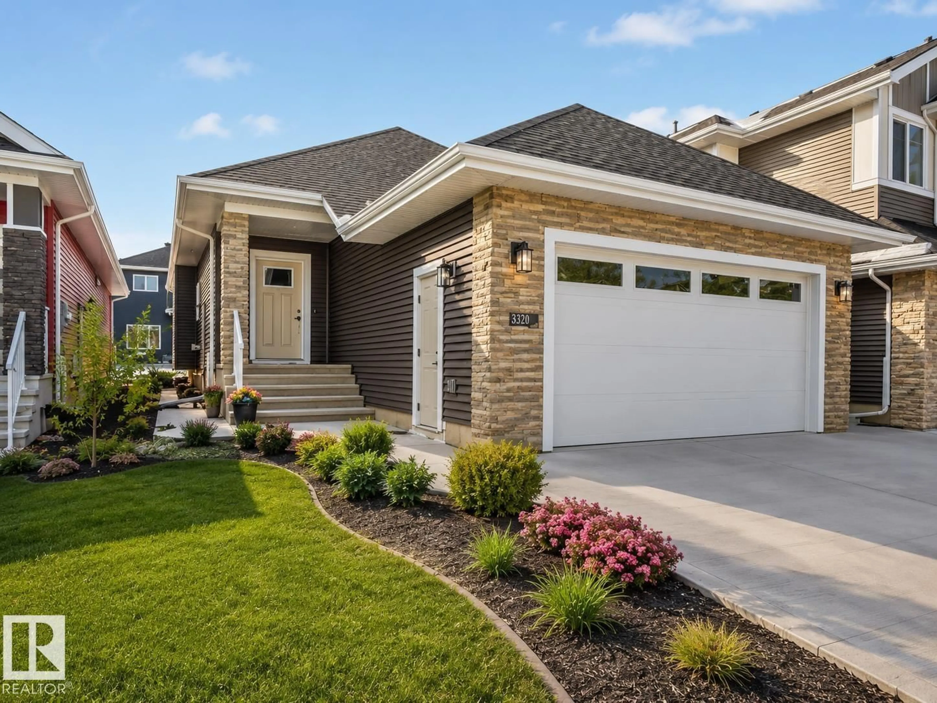 Home with brick exterior material, street for 3320 CHICKADEE DR, Edmonton Alberta T5S0V4