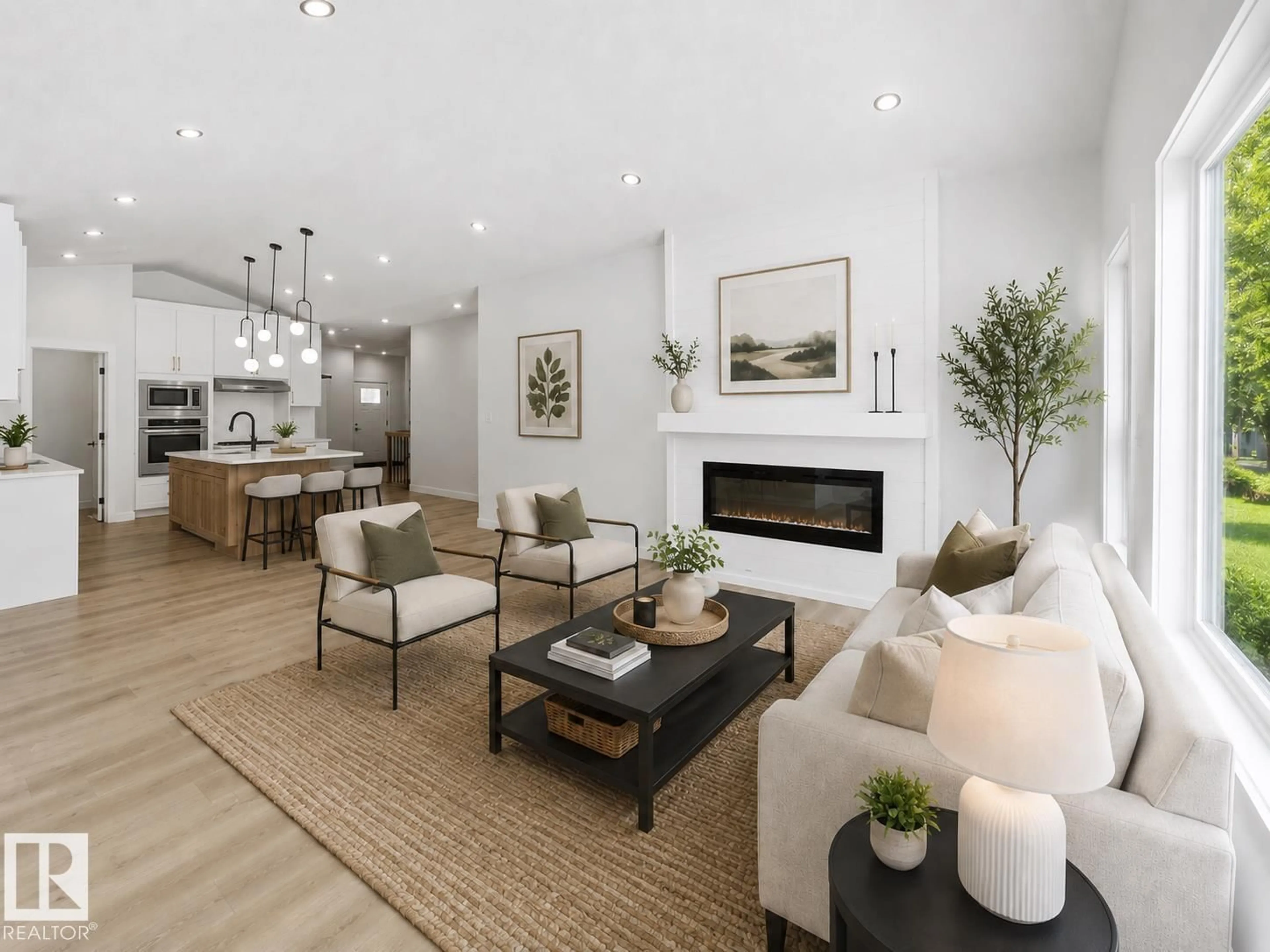 Living room with furniture, unknown for 3320 CHICKADEE DR, Edmonton Alberta T5S0V4
