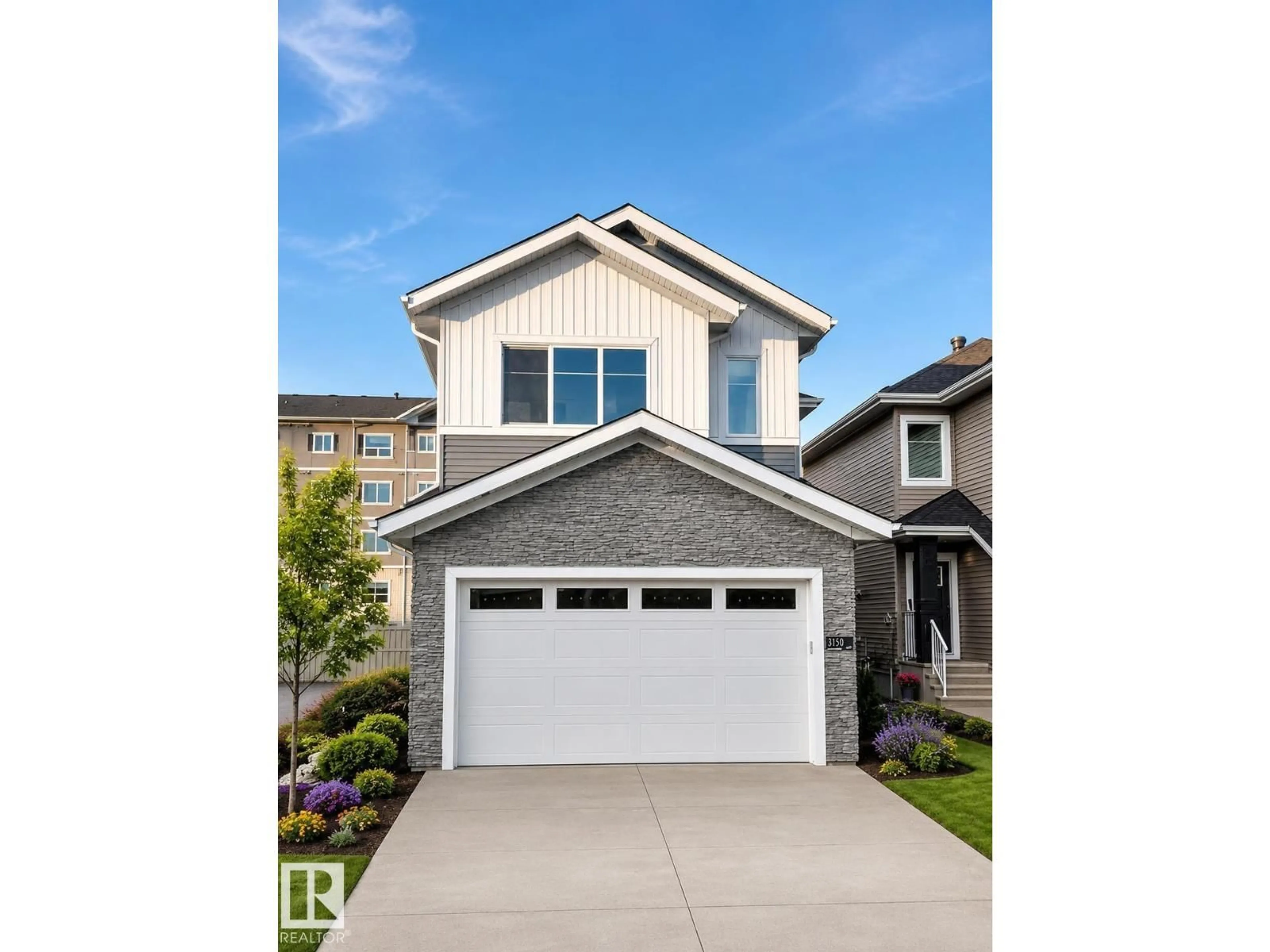 Home with vinyl exterior material, street for 3150 MAGPIE WY, Edmonton Alberta T5S0K8
