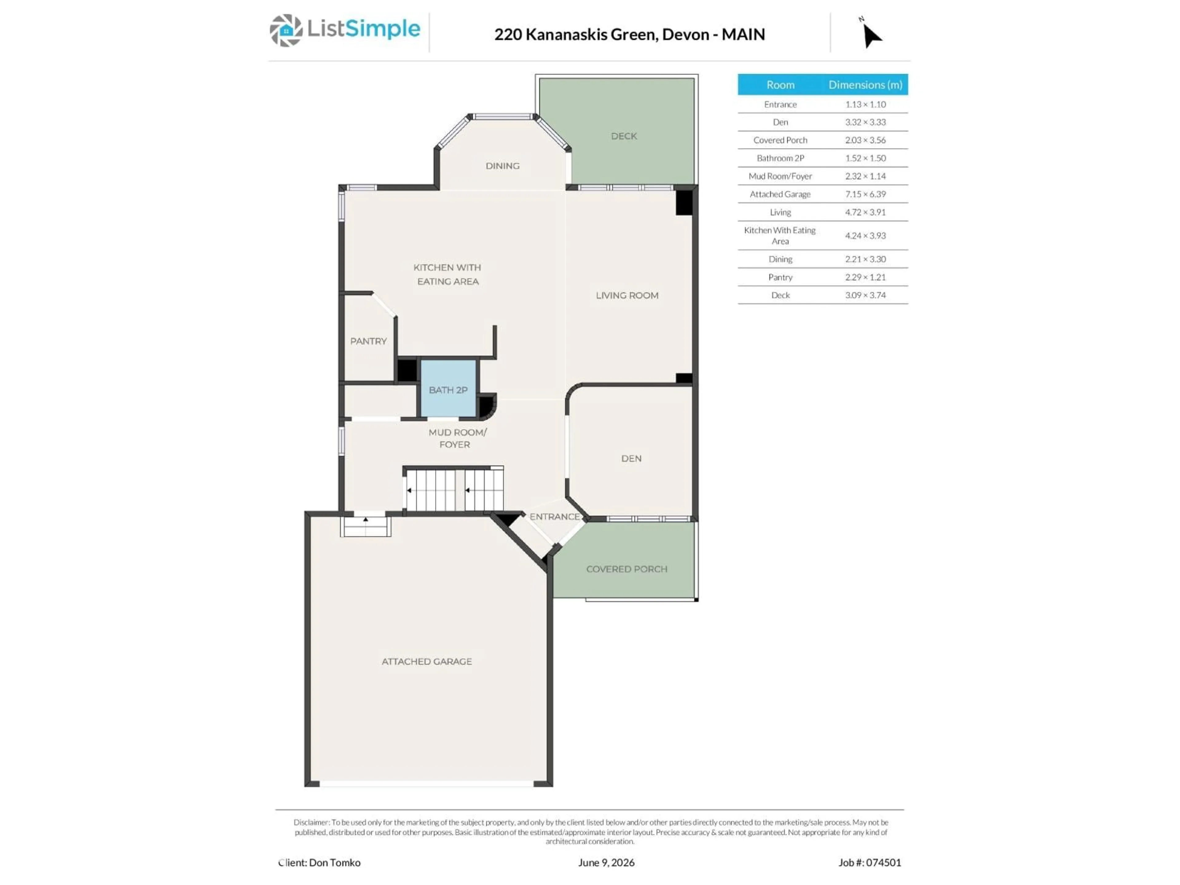 Floor plan for 220 KANANASKIS GR, Devon Alberta T9G1Y8