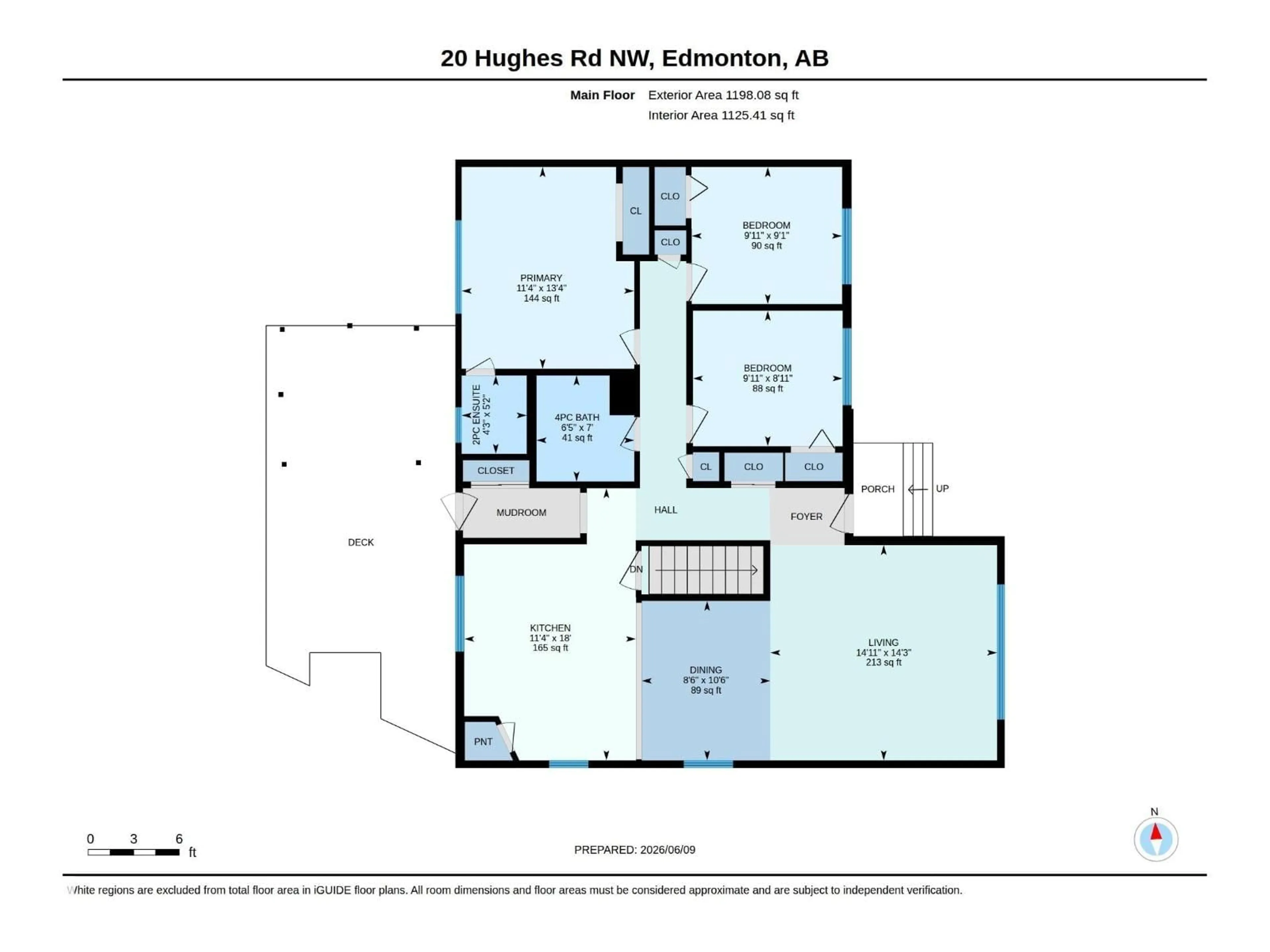 Floor plan for 20 HUGHES RD, Edmonton Alberta T5A4E2