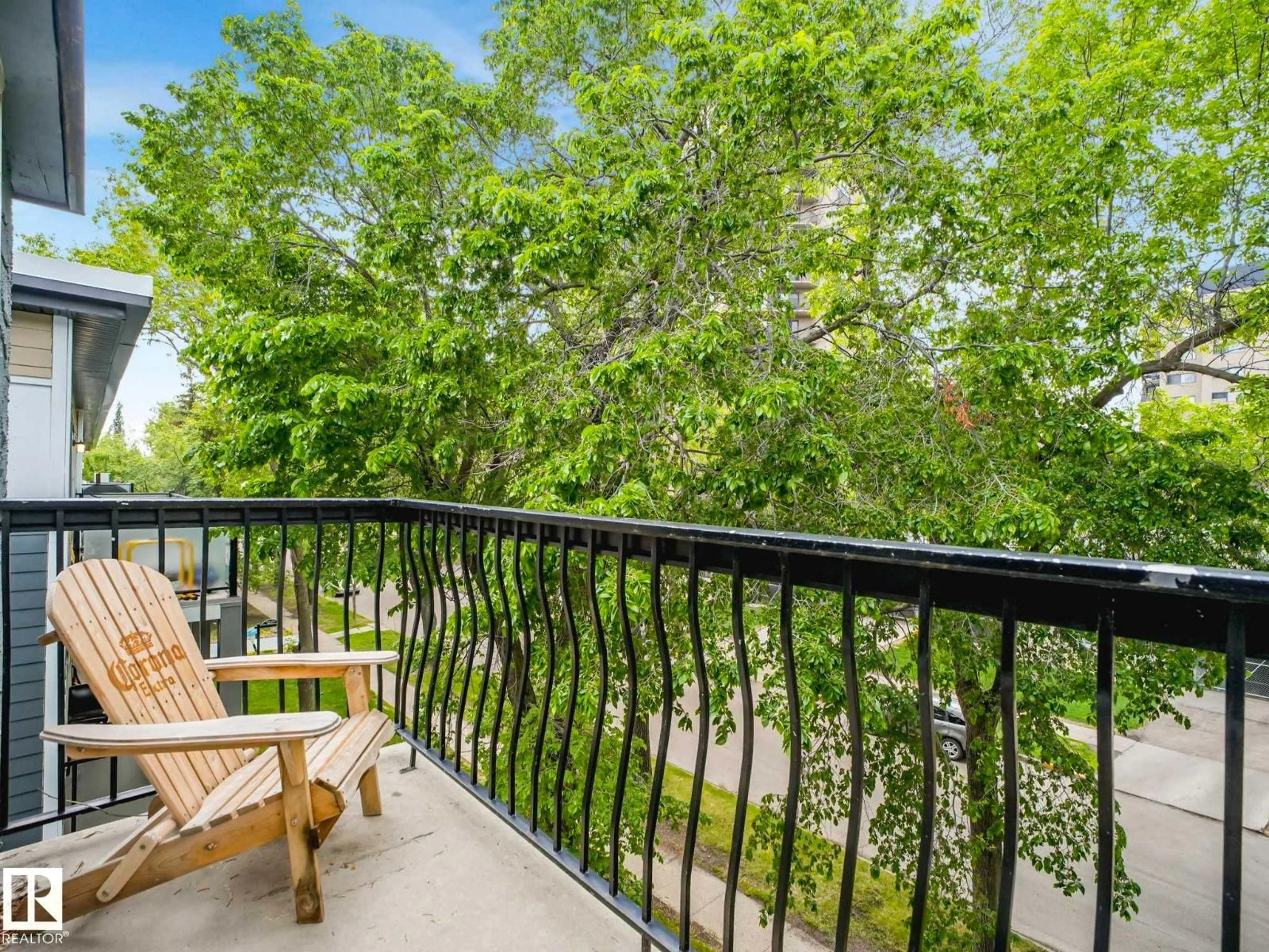 Patio, water/lake/river/ocean view for #403 - 10165 113 ST NW, Edmonton Alberta T5K1P1