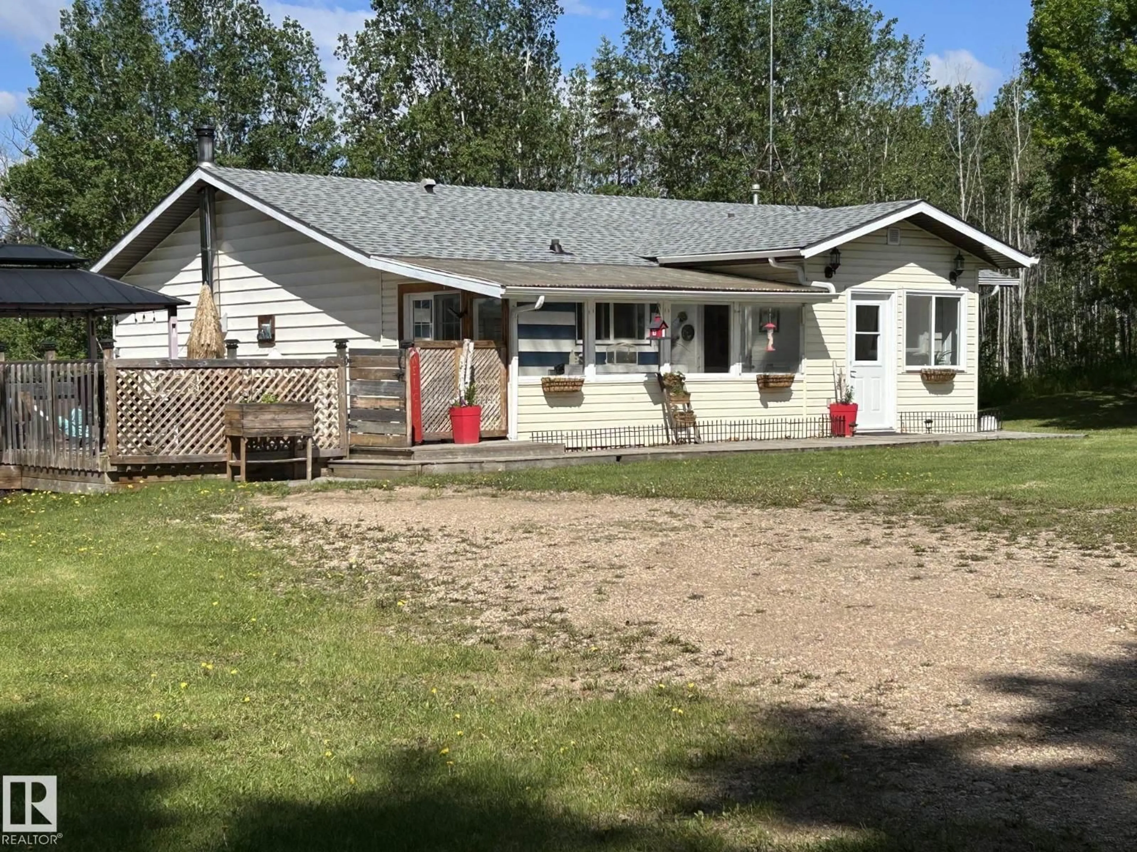 A pic from outside/outdoor area/front of a property/back of a property/a pic from drone, unknown for 23 23429 TWP ROAD 584, Rural Westlock County Alberta T0G1L0