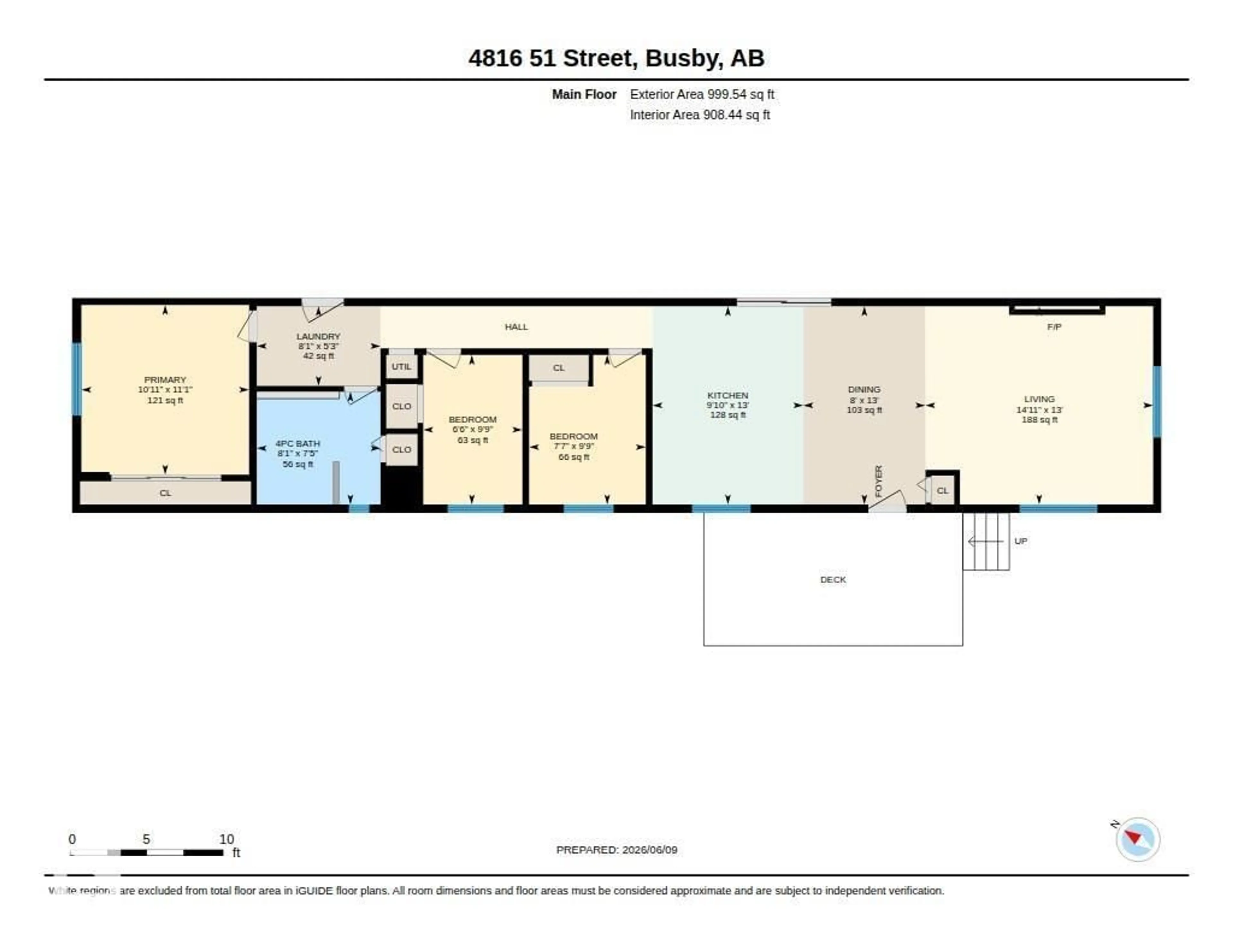 Floor plan for 4816 51 ST, Busby Alberta T0G0H0