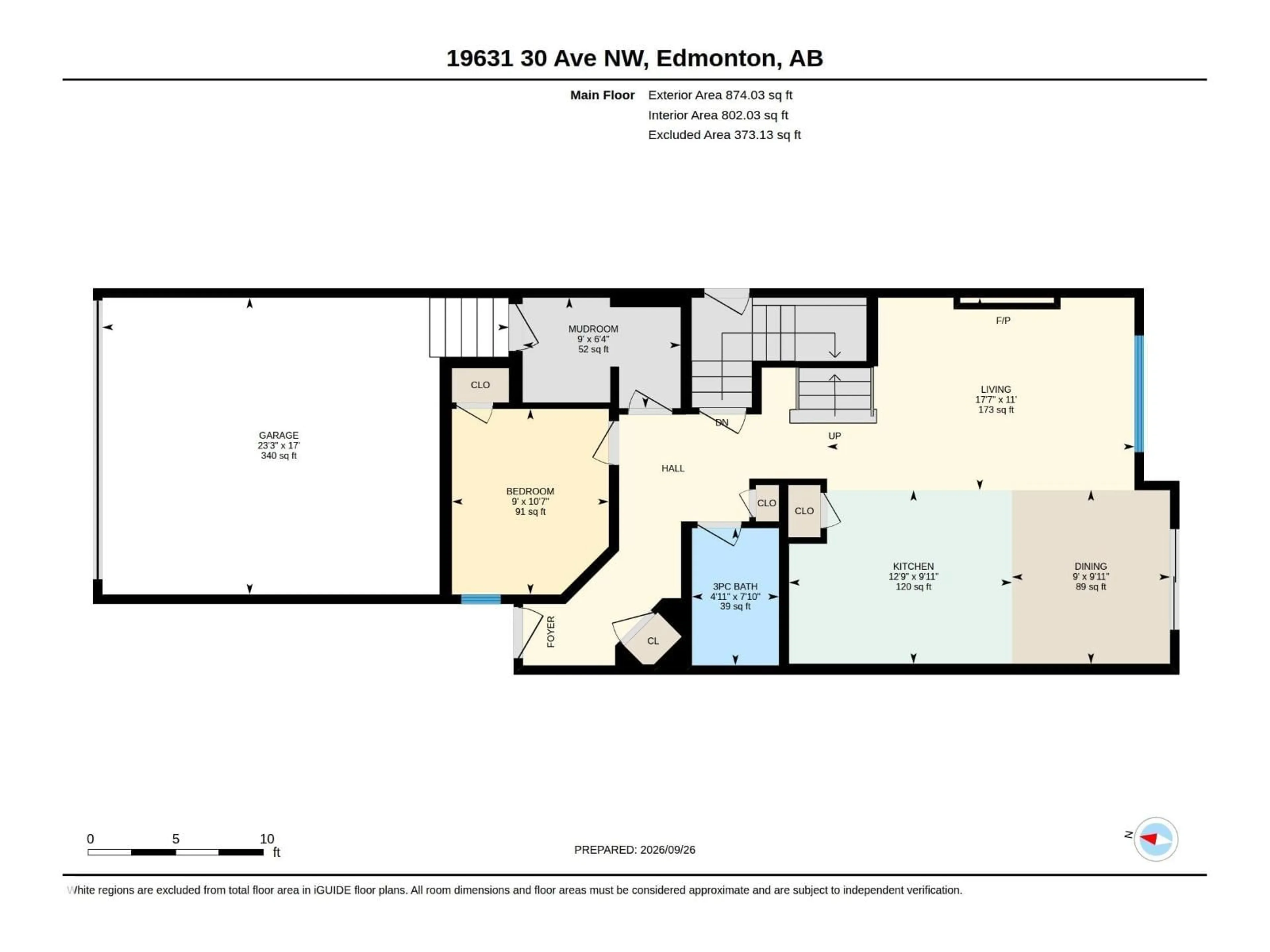 Floor plan for 19631 30 AVENUE AVENUE, Edmonton Alberta T6M3L9