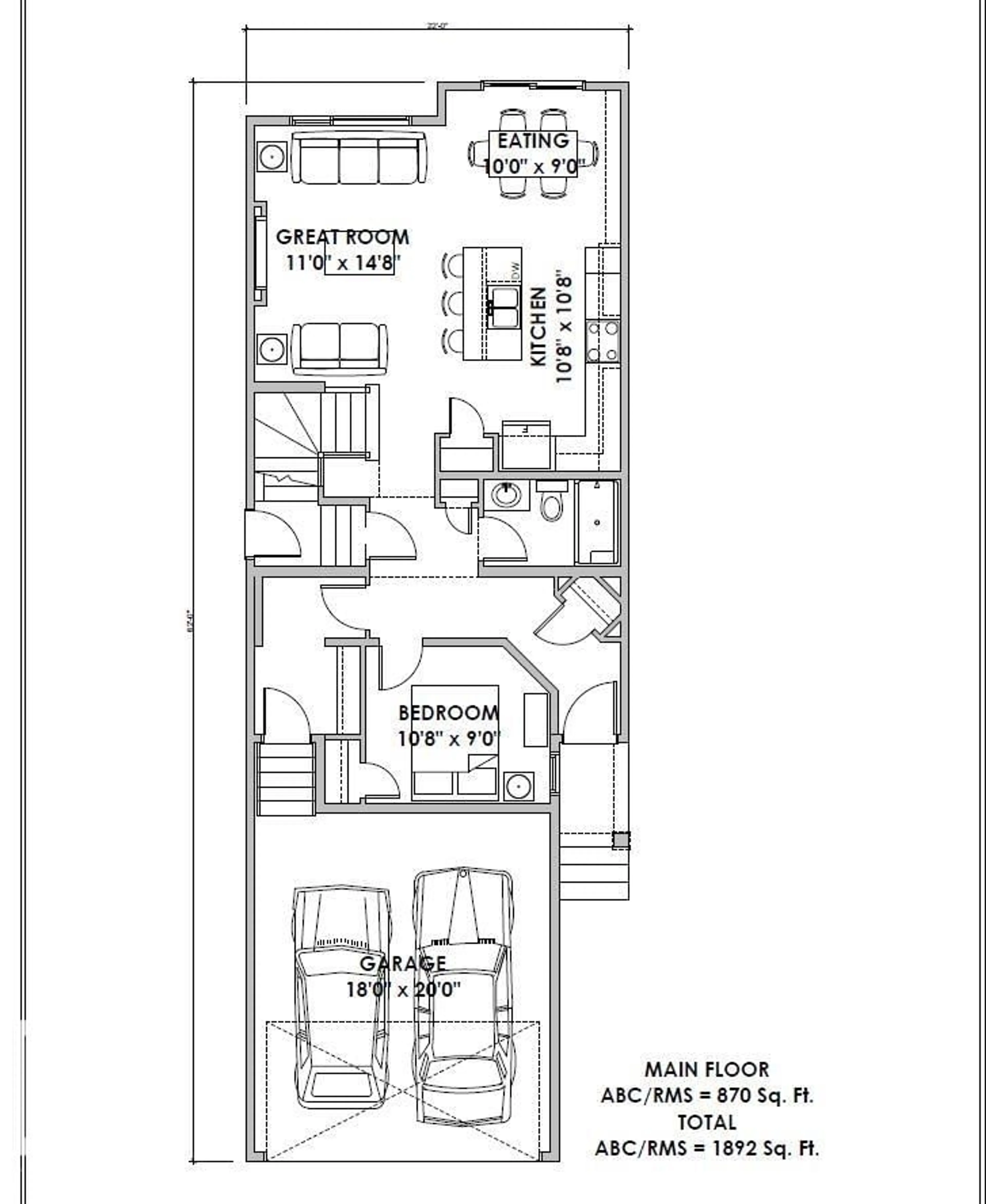 Floor plan for 19631 30 AVENUE AVENUE, Edmonton Alberta T6M3L9