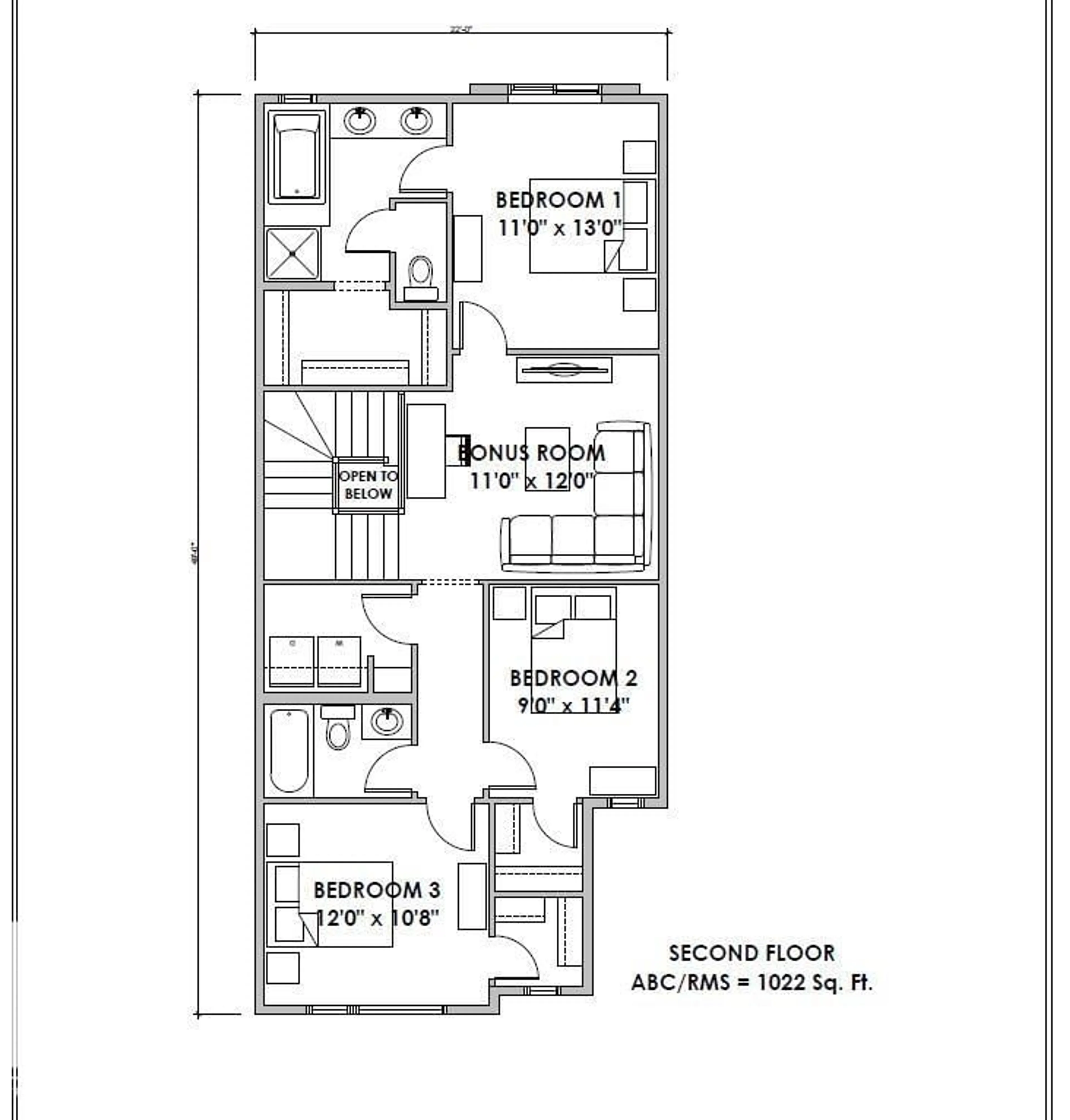 Floor plan for 19631 30 AVENUE AVENUE, Edmonton Alberta T6M3L9