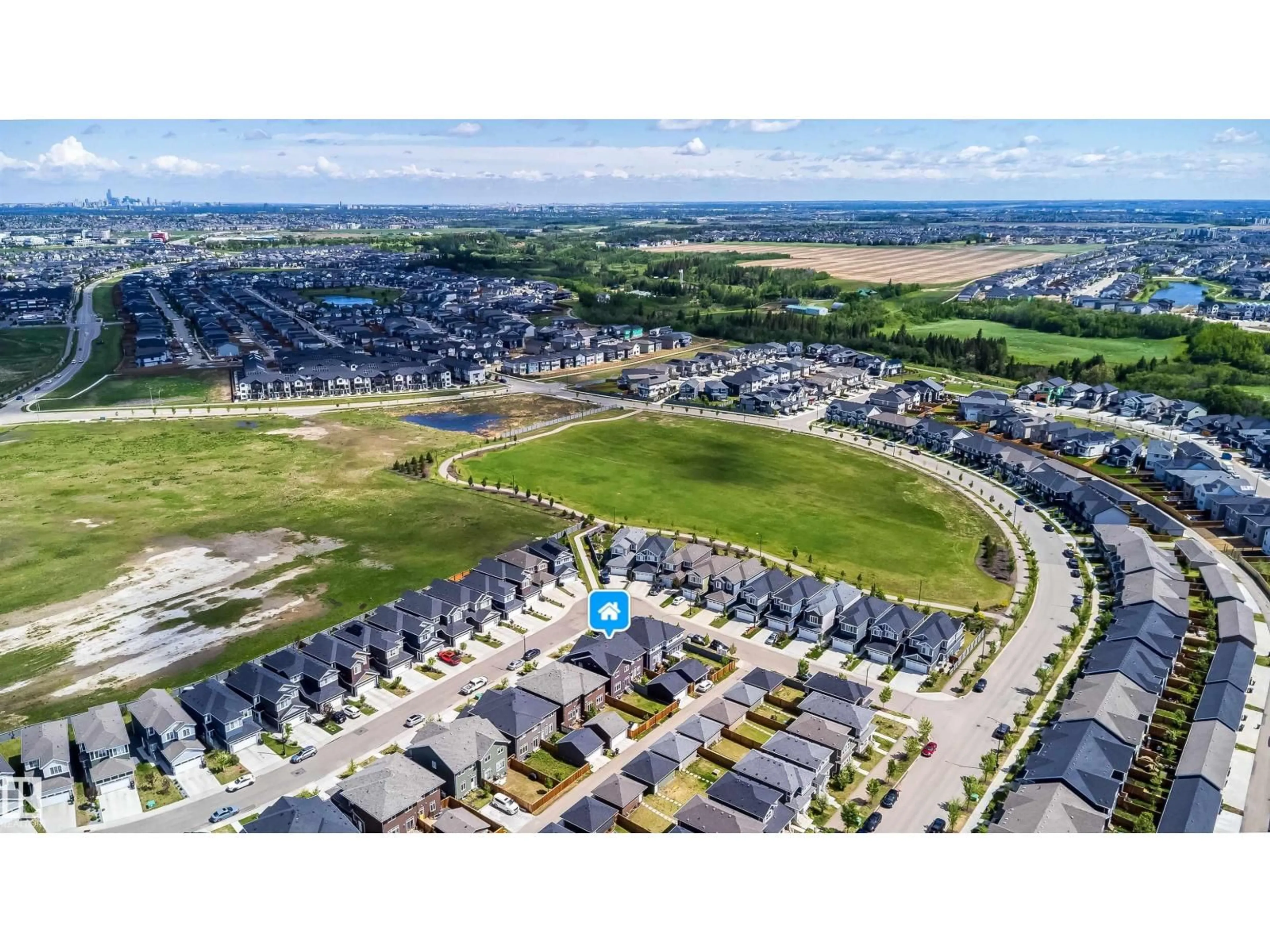 A pic from outside/outdoor area/front of a property/back of a property/a pic from drone, street for SW - 16123 31 AV, Edmonton Alberta T6W4X2