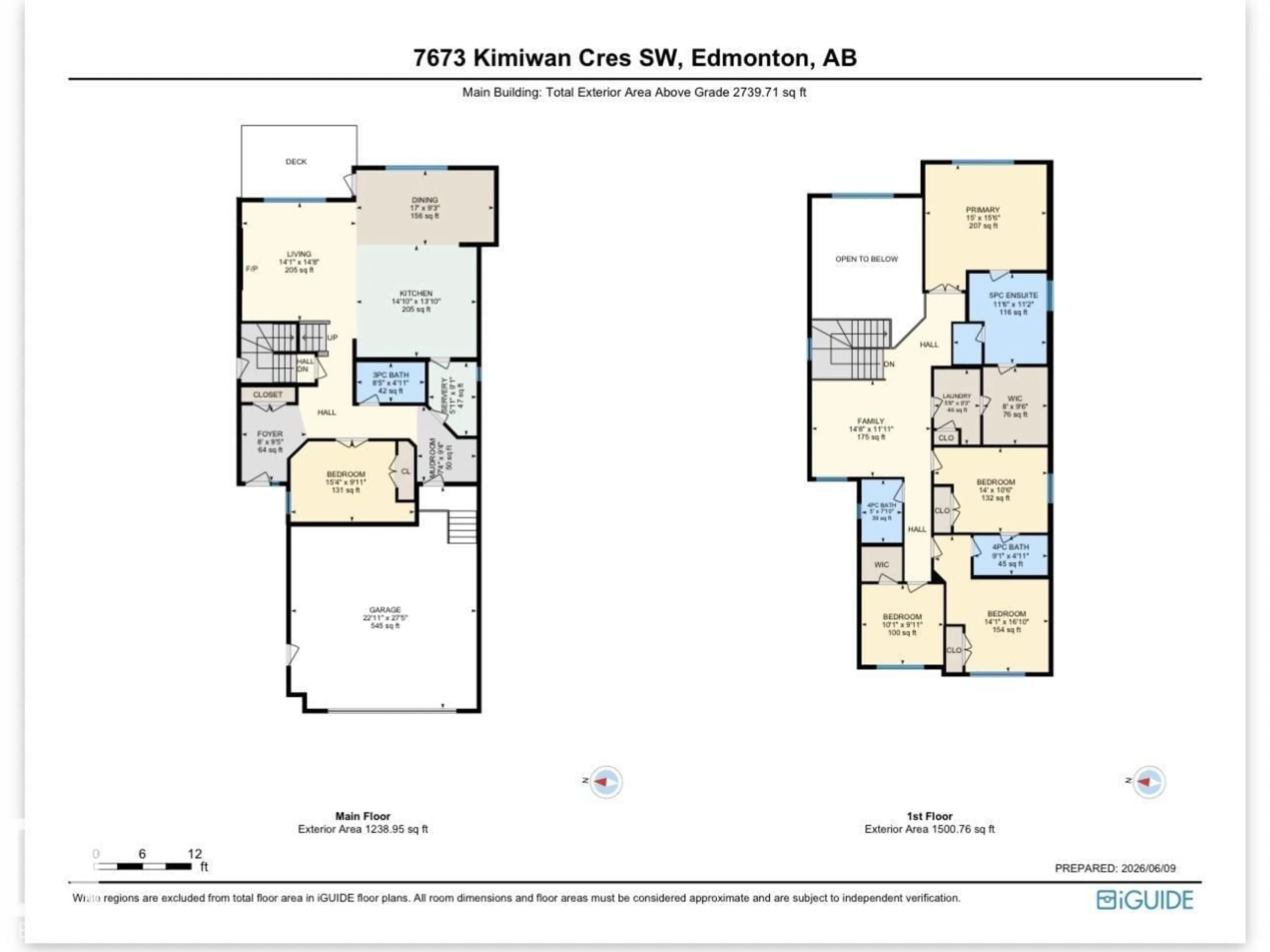 Floor plan for 7673 KIMIWAN CR, Edmonton Alberta T6W5W2