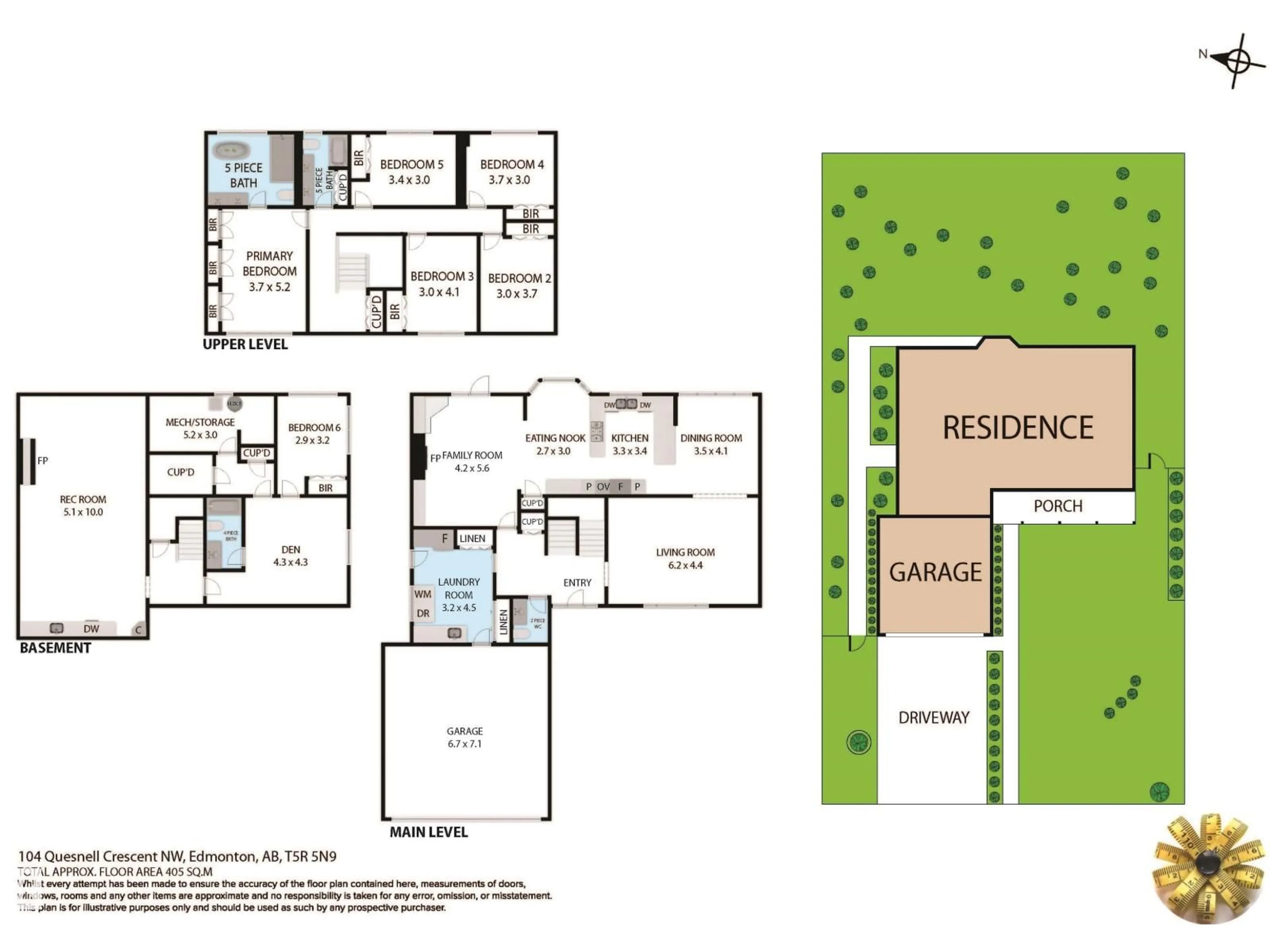Floor plan for 104 QUESNELL CR, Edmonton Alberta T5R5N9