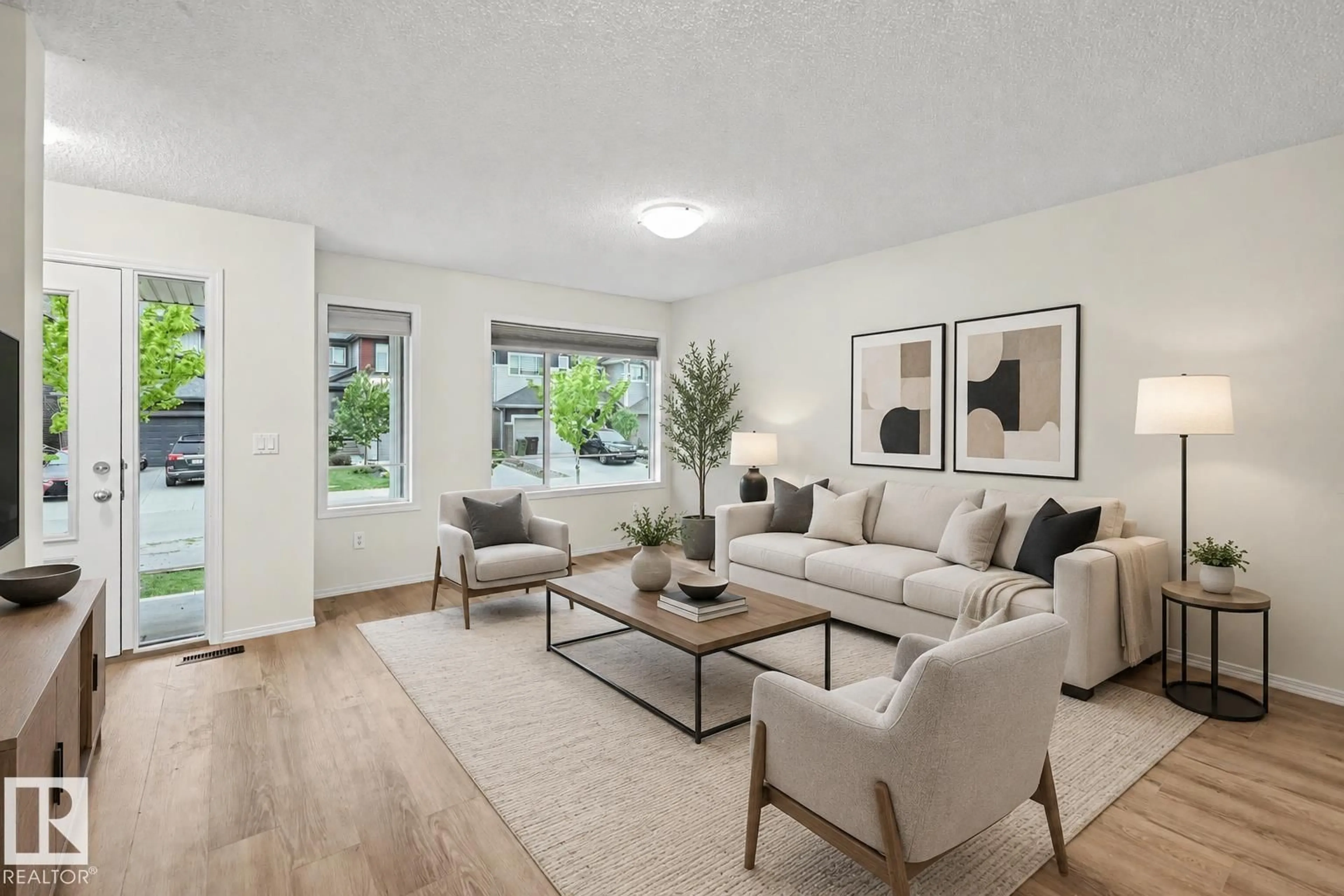 Living room with furniture, unknown for 17633 63A ST, Edmonton Alberta T5Y0Y8
