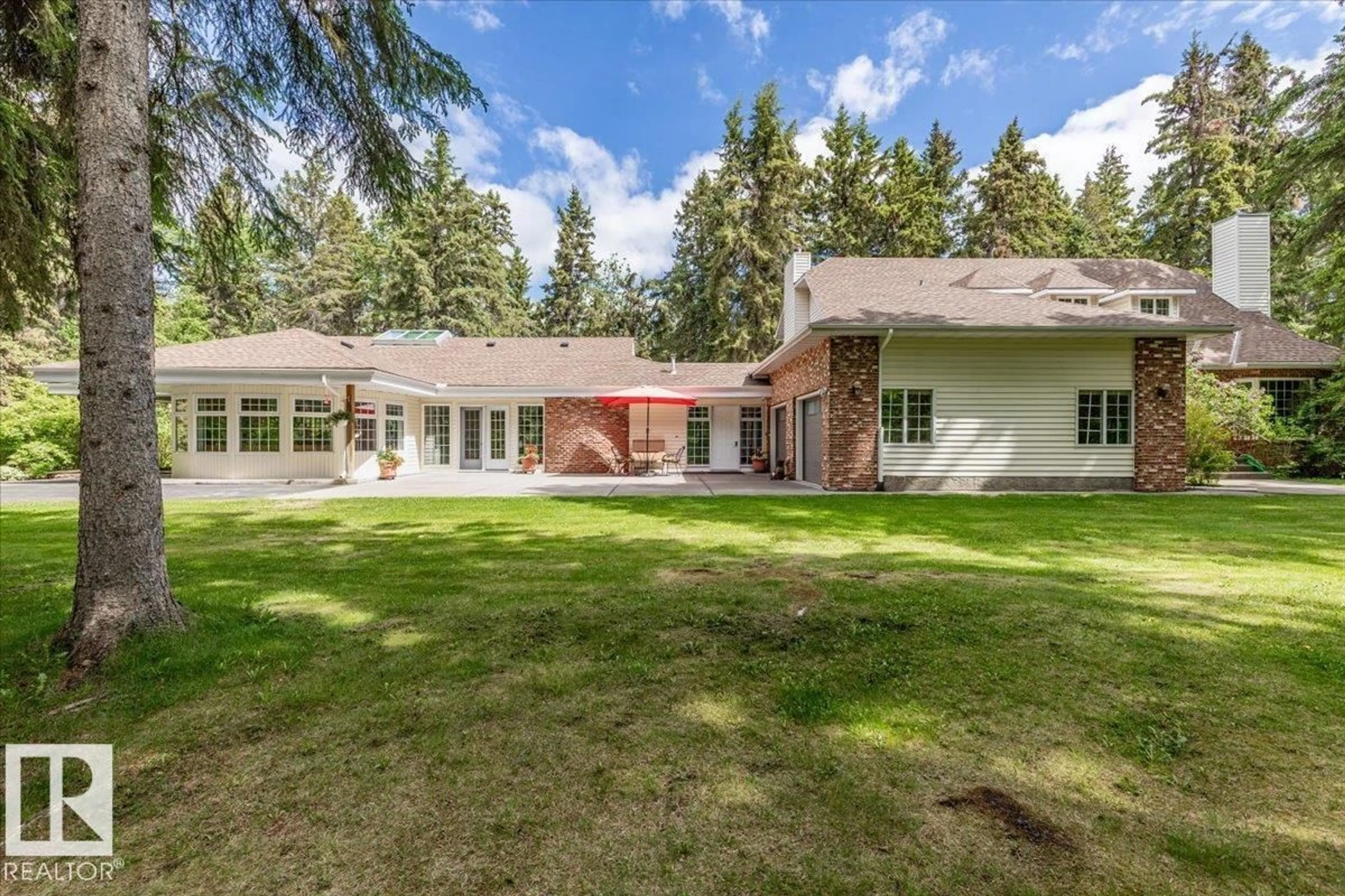 Patio, forest/trees view for #104 - 244013 TWP ROAD 470, Rural Wetaskiwin County Alberta T9A1W8