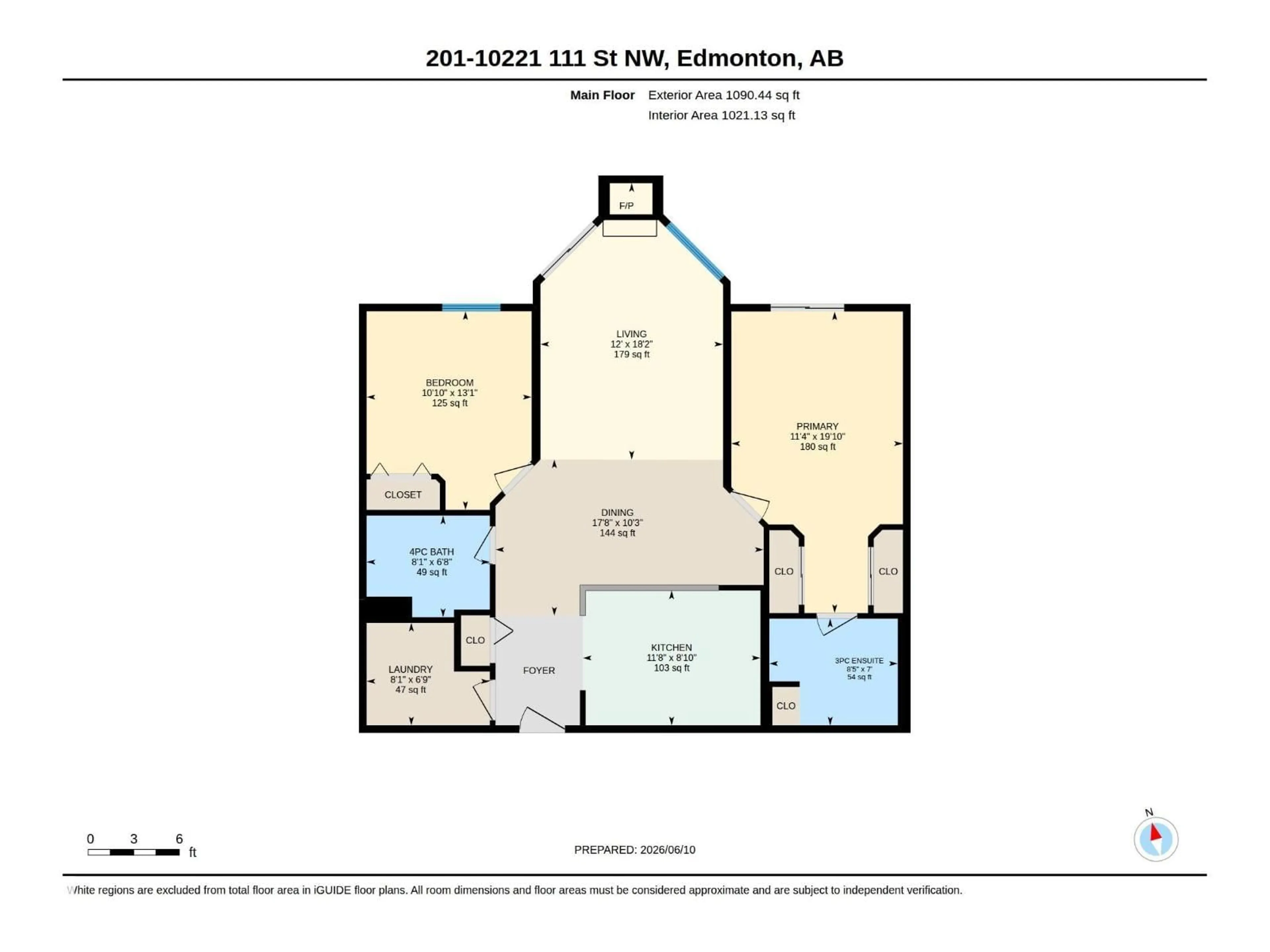 Floor plan for 201 - 10221 111 ST NW, Edmonton Alberta T5K2W5