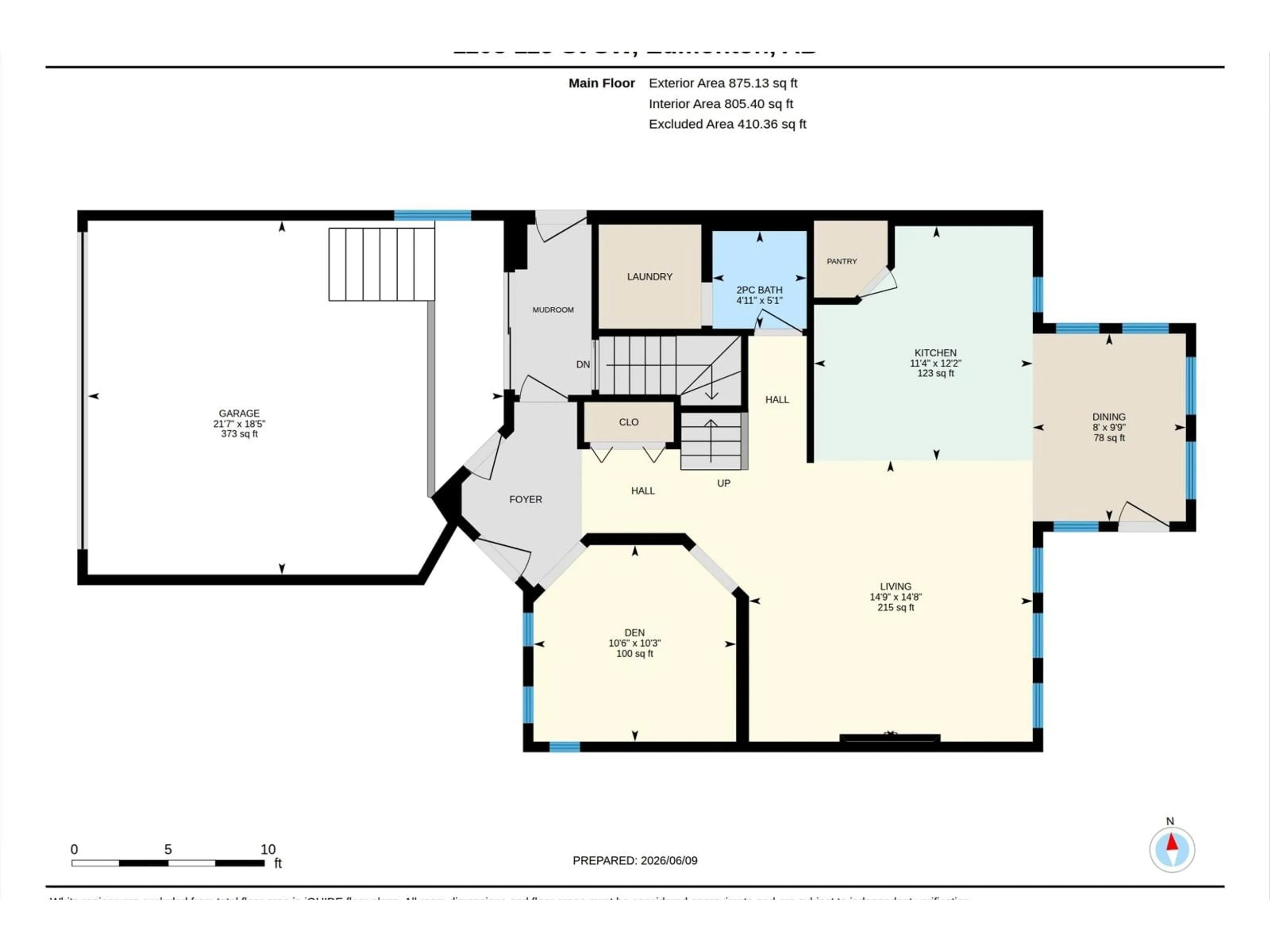 Floor plan for SW - 1103 115 ST, Edmonton Alberta T6W1W7