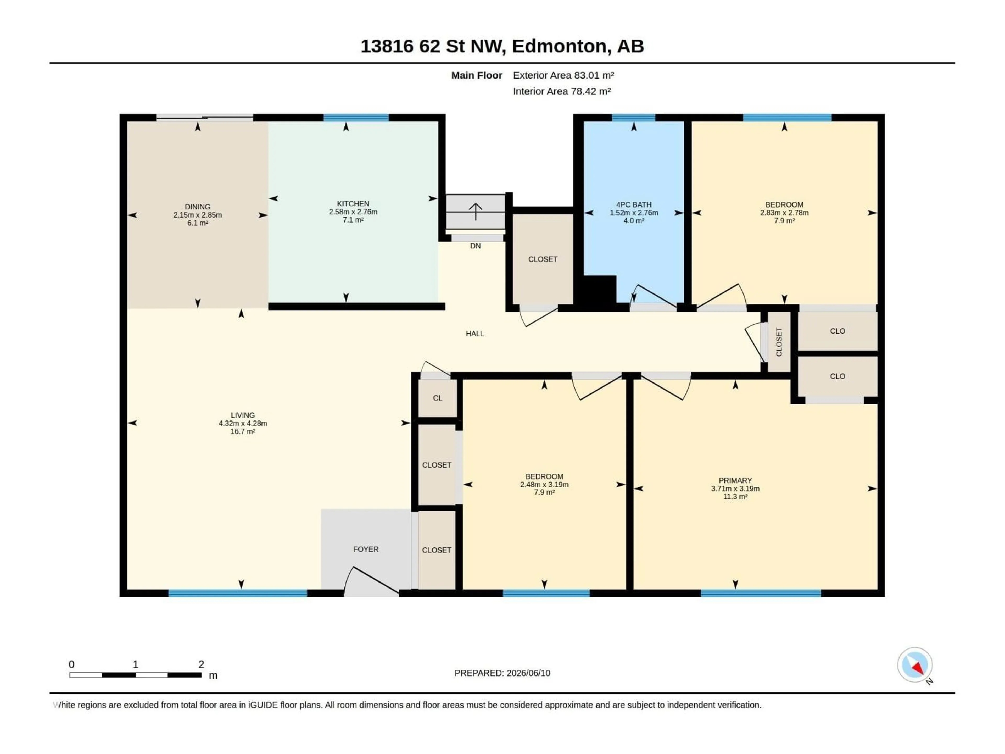 Floor plan for NW - 13816 62 ST, Edmonton Alberta T5A1P7