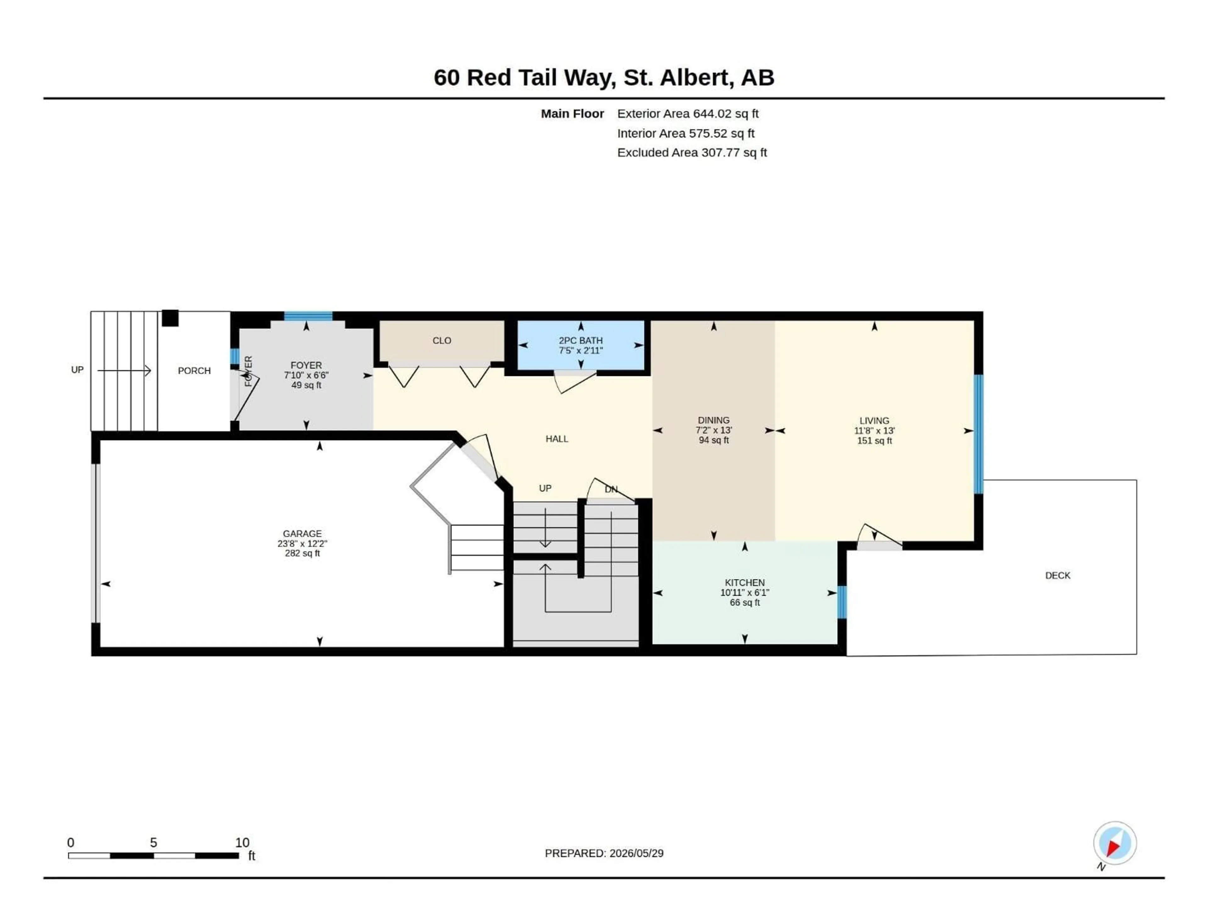 Floor plan for 60 RED TAIL WY, St. Albert Alberta T8N7N8