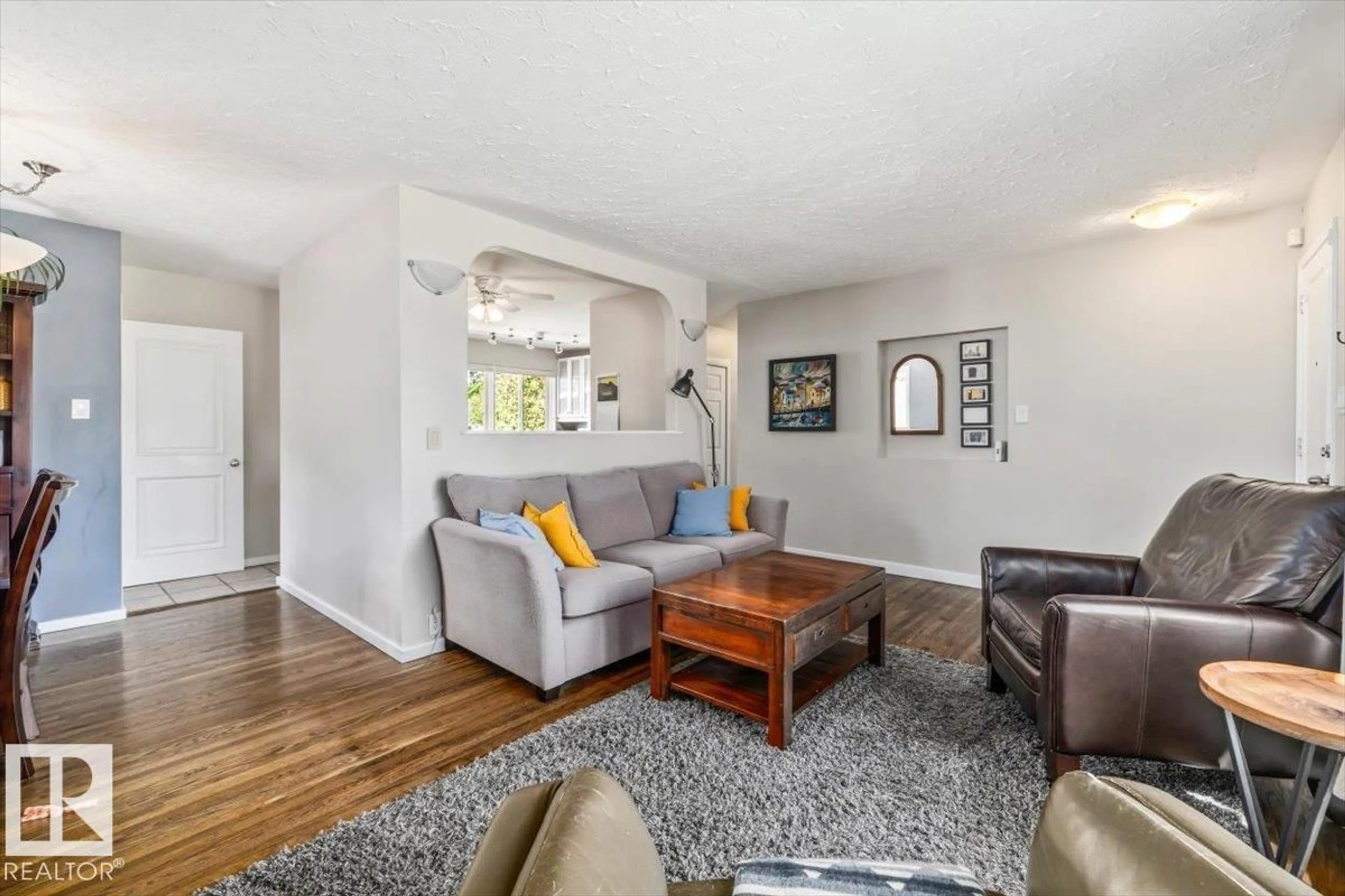 Living room with furniture, unknown for NW - 15022 85 AV, Edmonton Alberta T5R3Z7