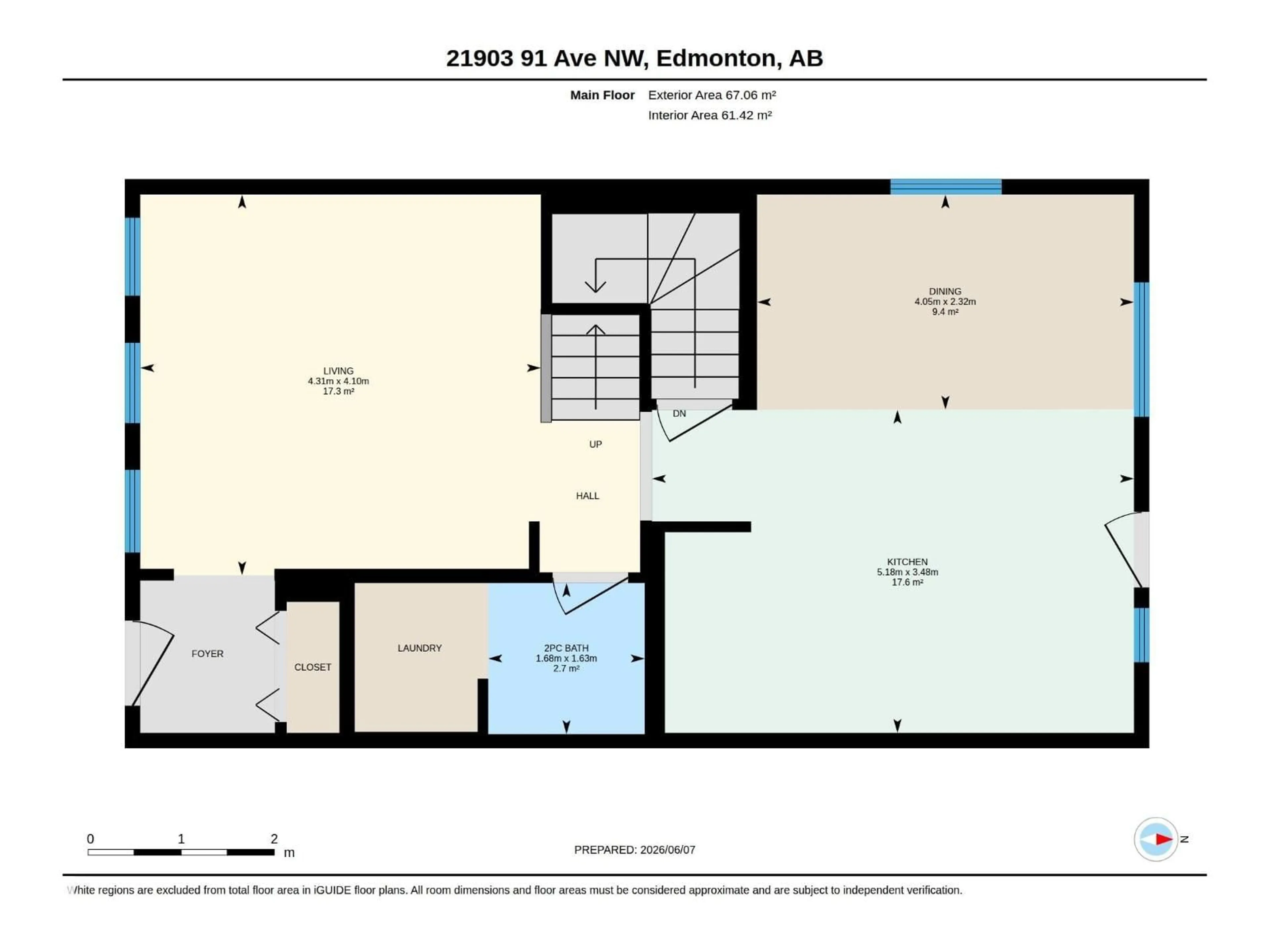 Floor plan for 21903 91 AV, Edmonton Alberta T5T6Z8