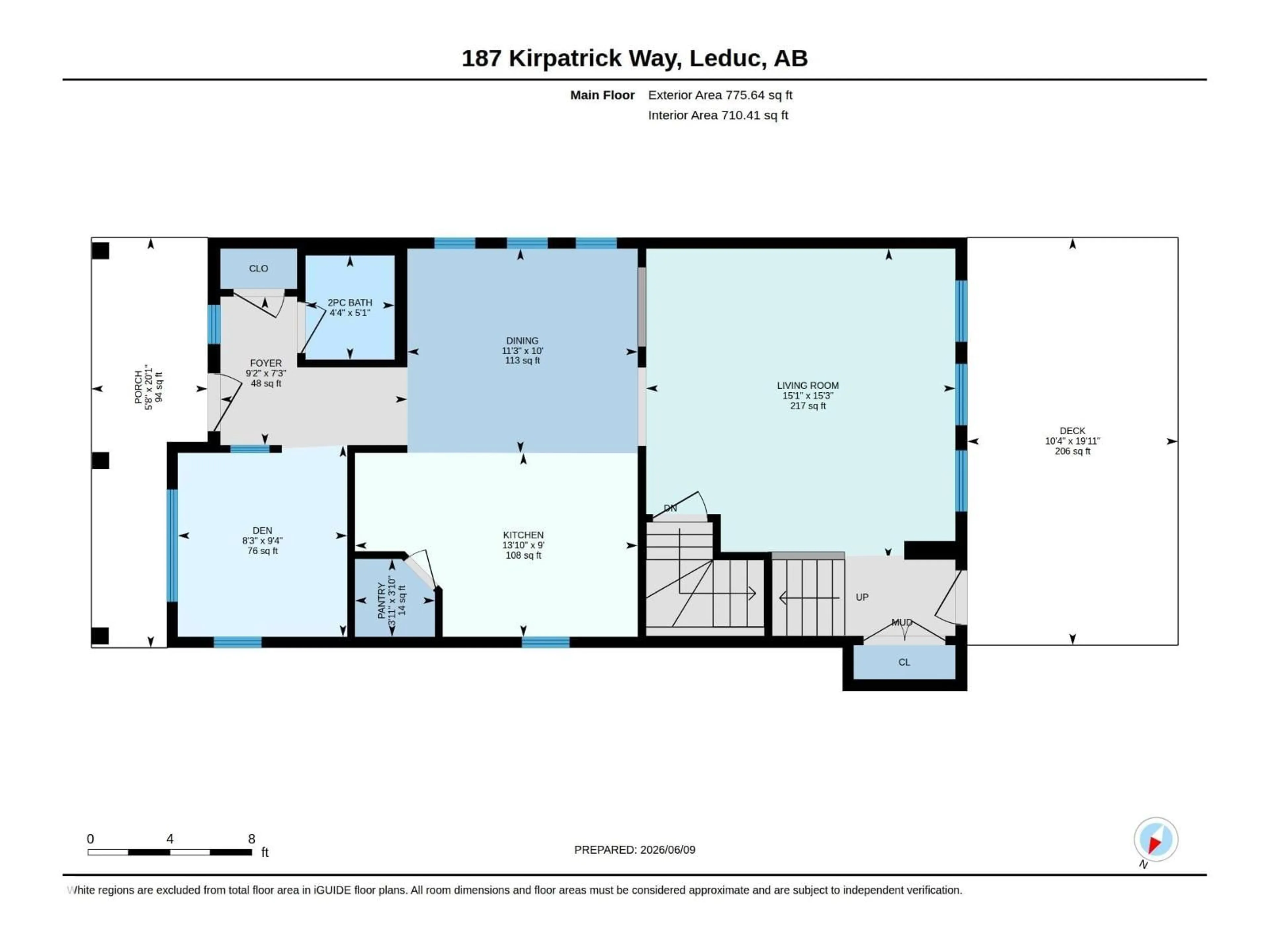 Floor plan for 187 KIRPATRICK WY, Leduc Alberta T9E0Z2