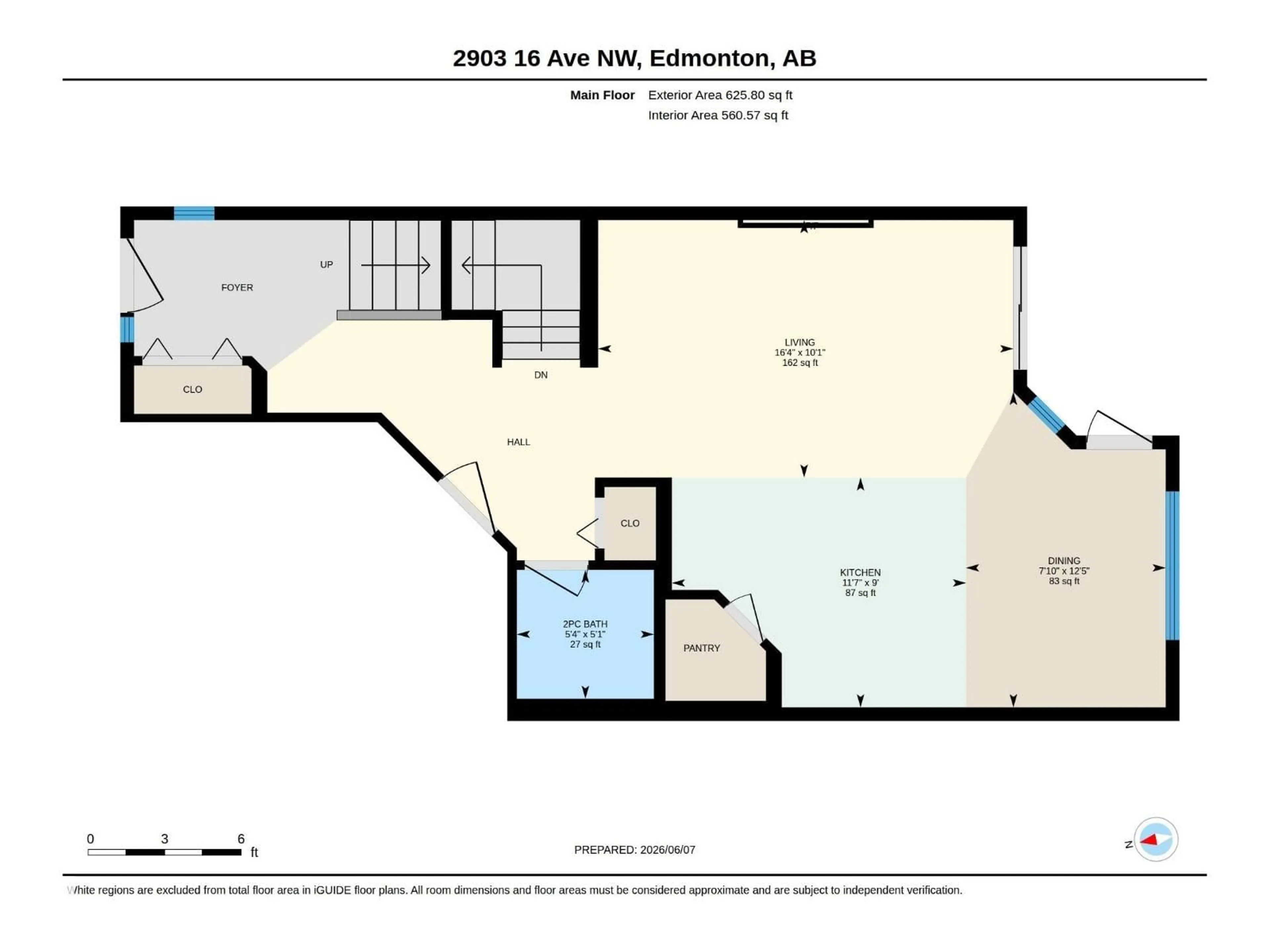 Floor plan for 2903 16 AVE NW, Edmonton Alberta T6T0Z6
