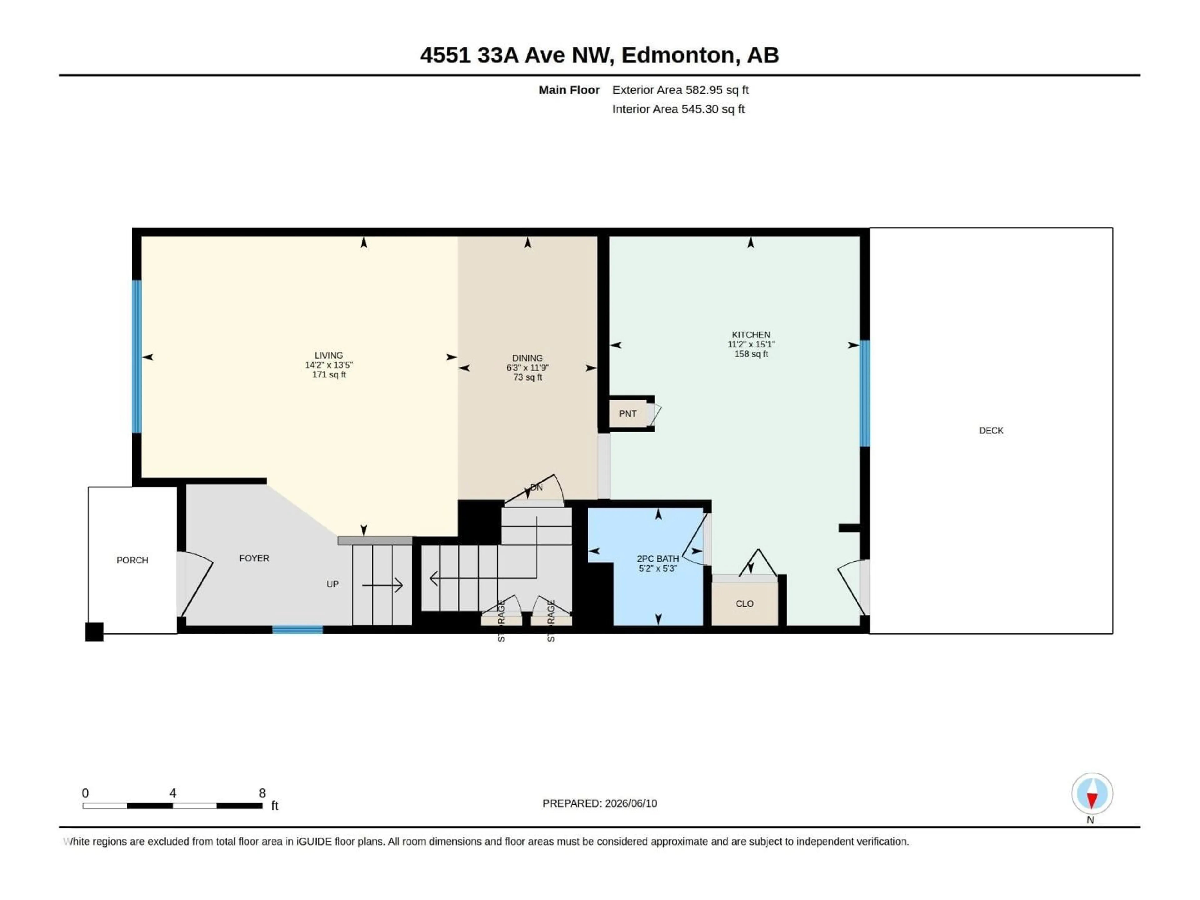 Floor plan for 4551 33A AV, Edmonton Alberta T6L4X2