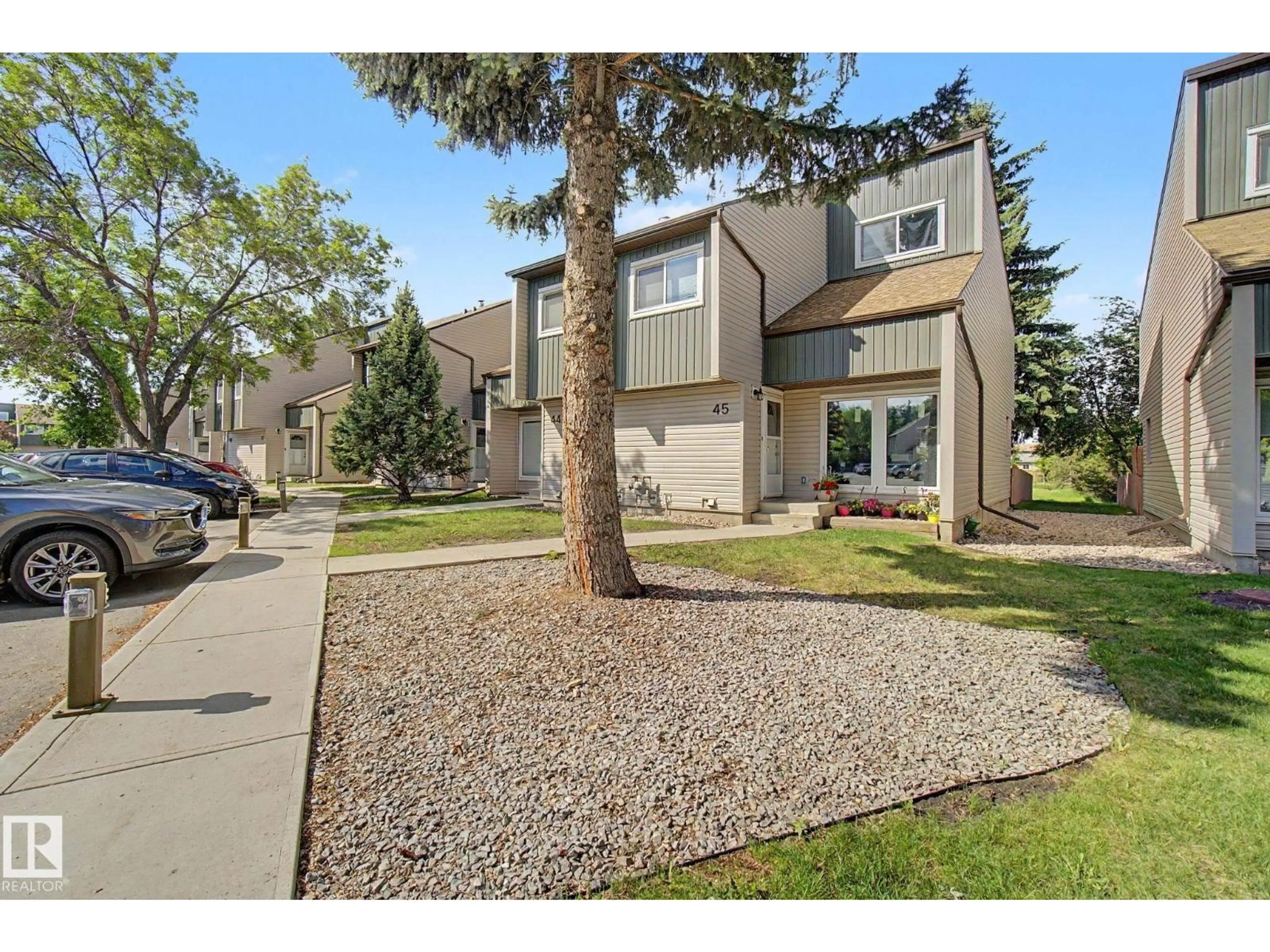 A pic from outside/outdoor area/front of a property/back of a property/a pic from drone, street for #45 - 2020 105 ST, Edmonton Alberta T6J5J2