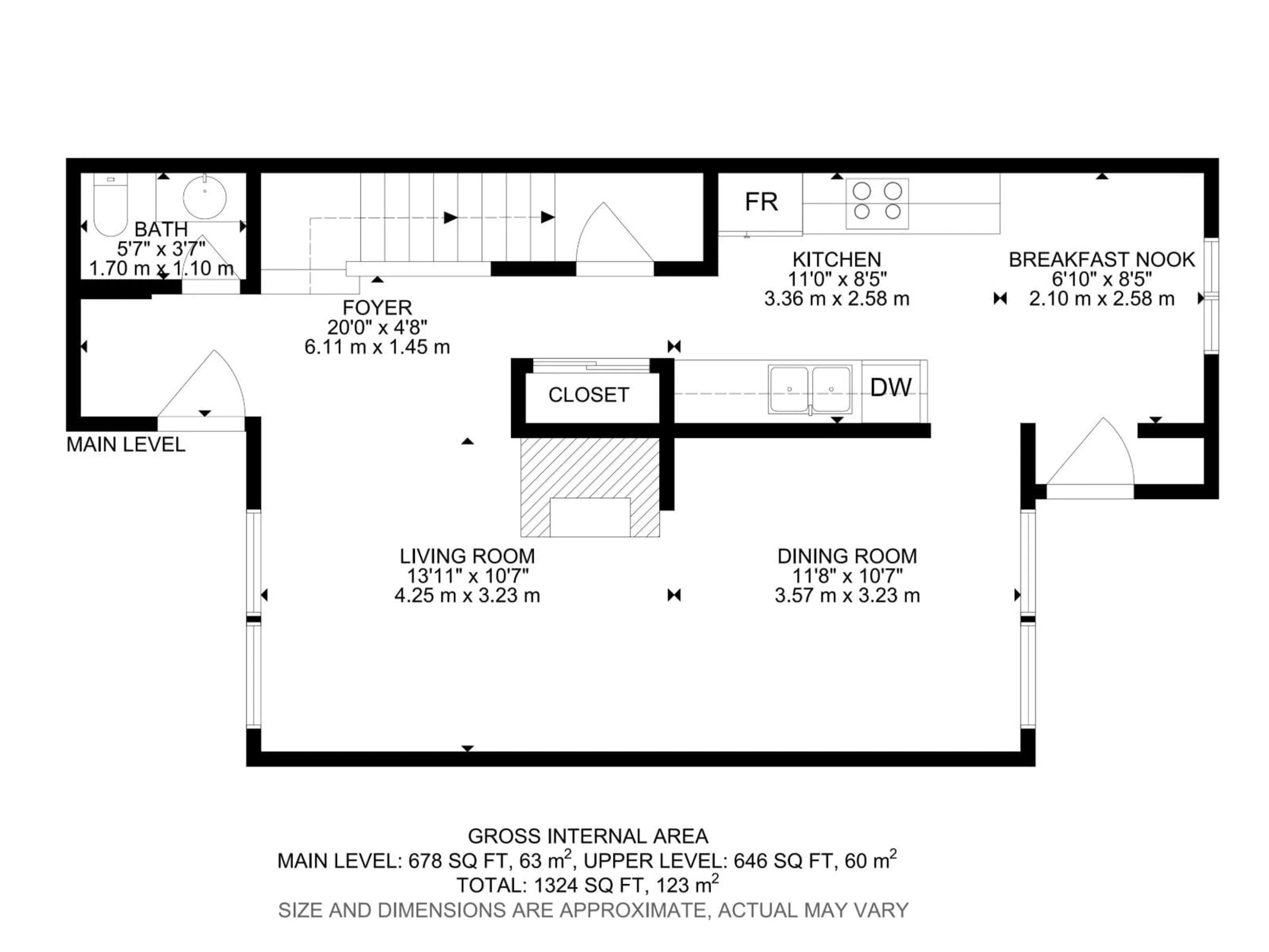 Floor plan for #45 - 2020 105 ST, Edmonton Alberta T6J5J2