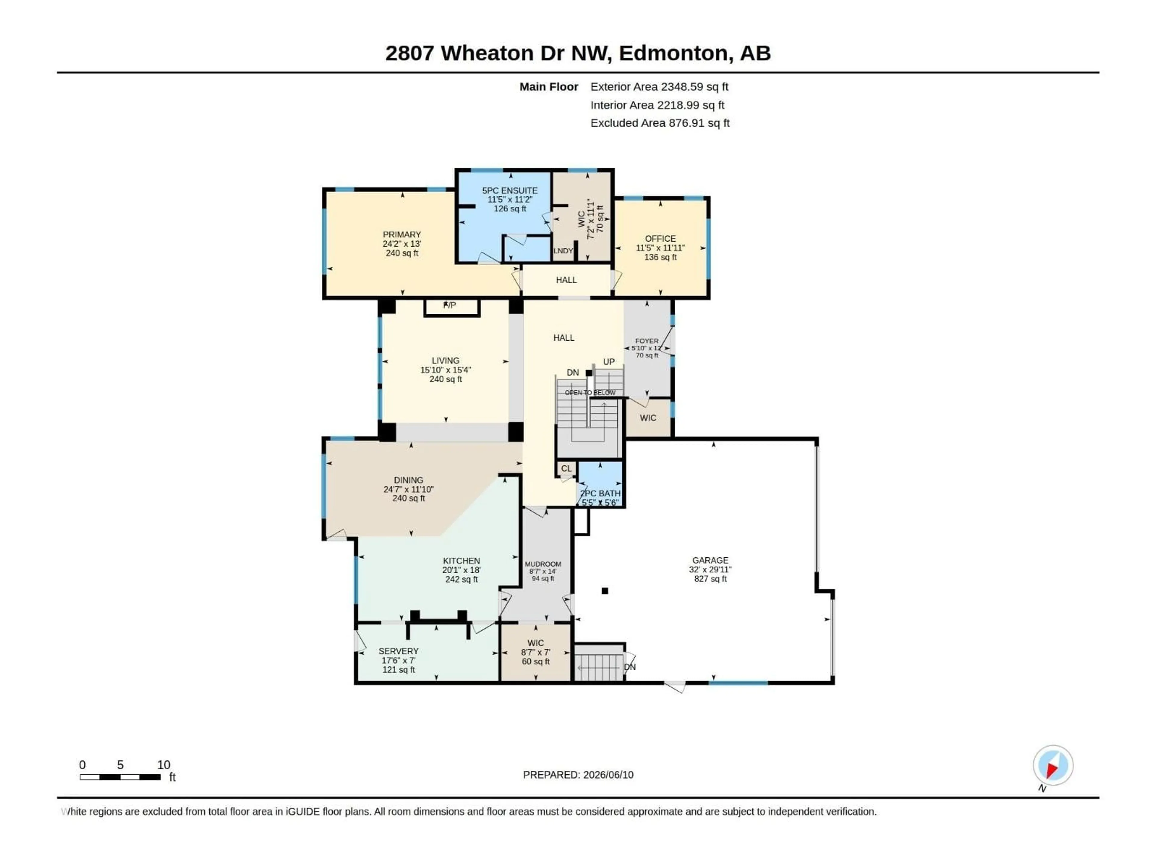 Floor plan for 2807 WHEATON DR, Edmonton Alberta T6W2M6