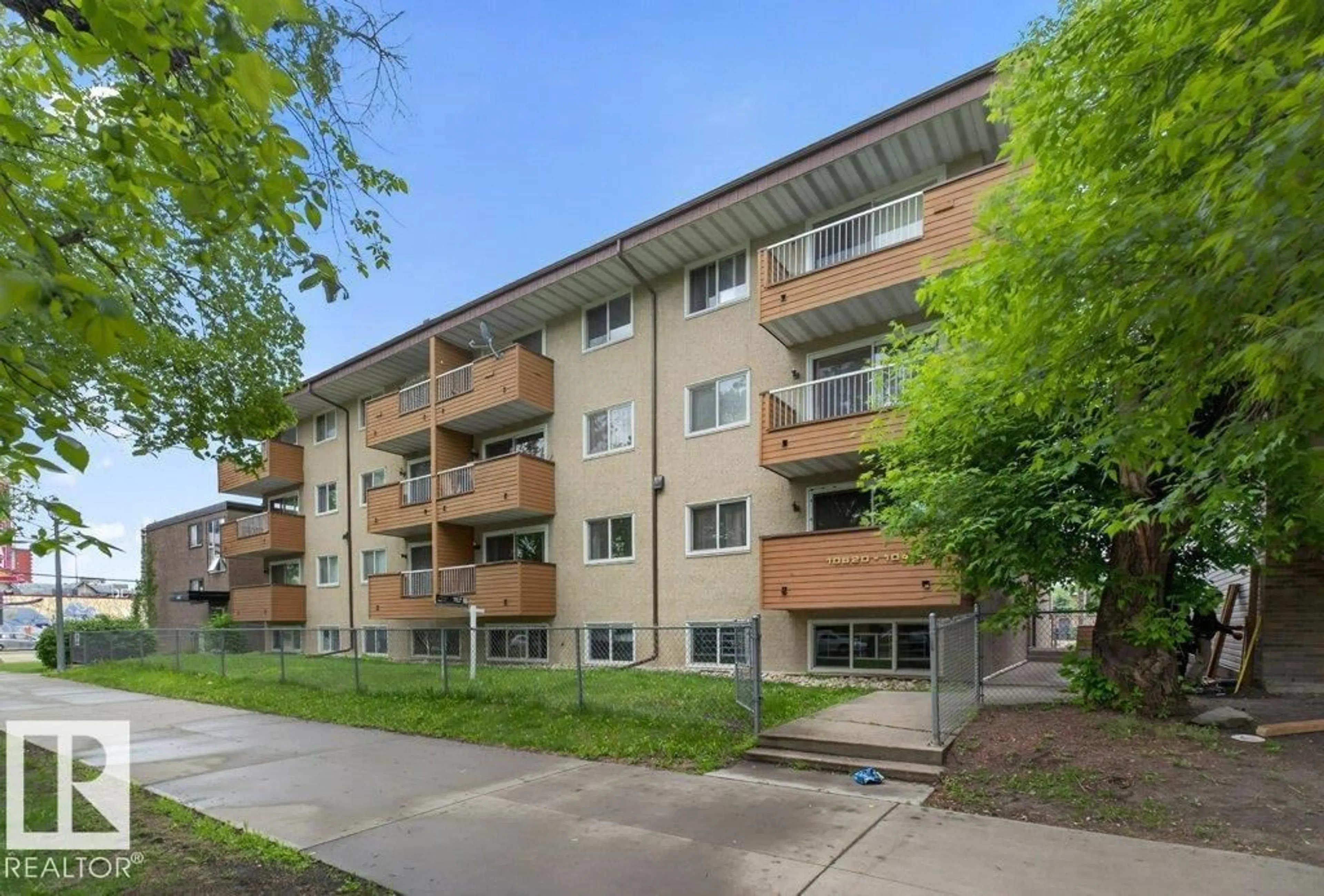 Patio, building for #103 - 10620 104 ST NW, Edmonton Alberta T5H2W2