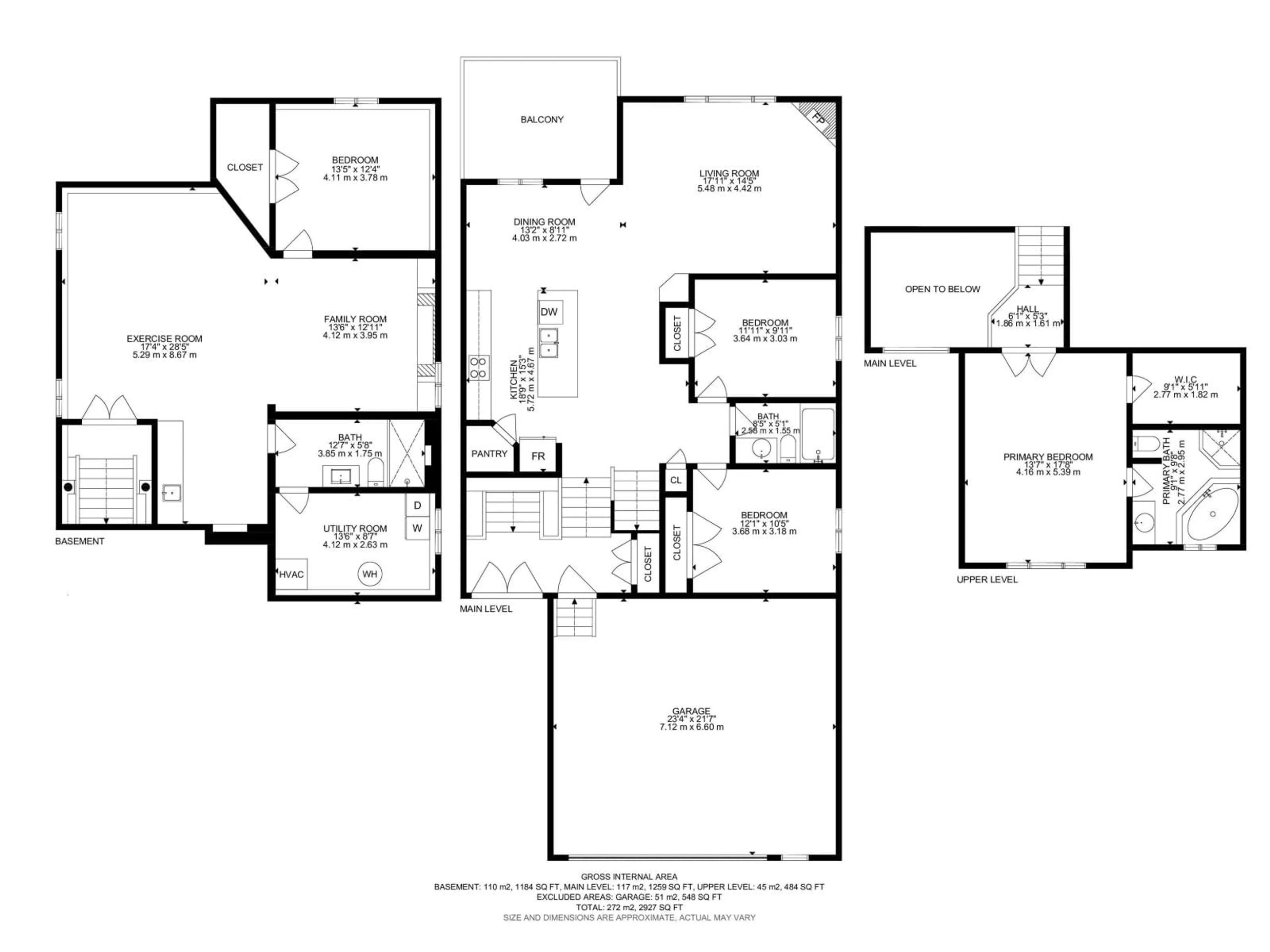 Floor plan for 13408 161 AV, Edmonton Alberta T6V0B9