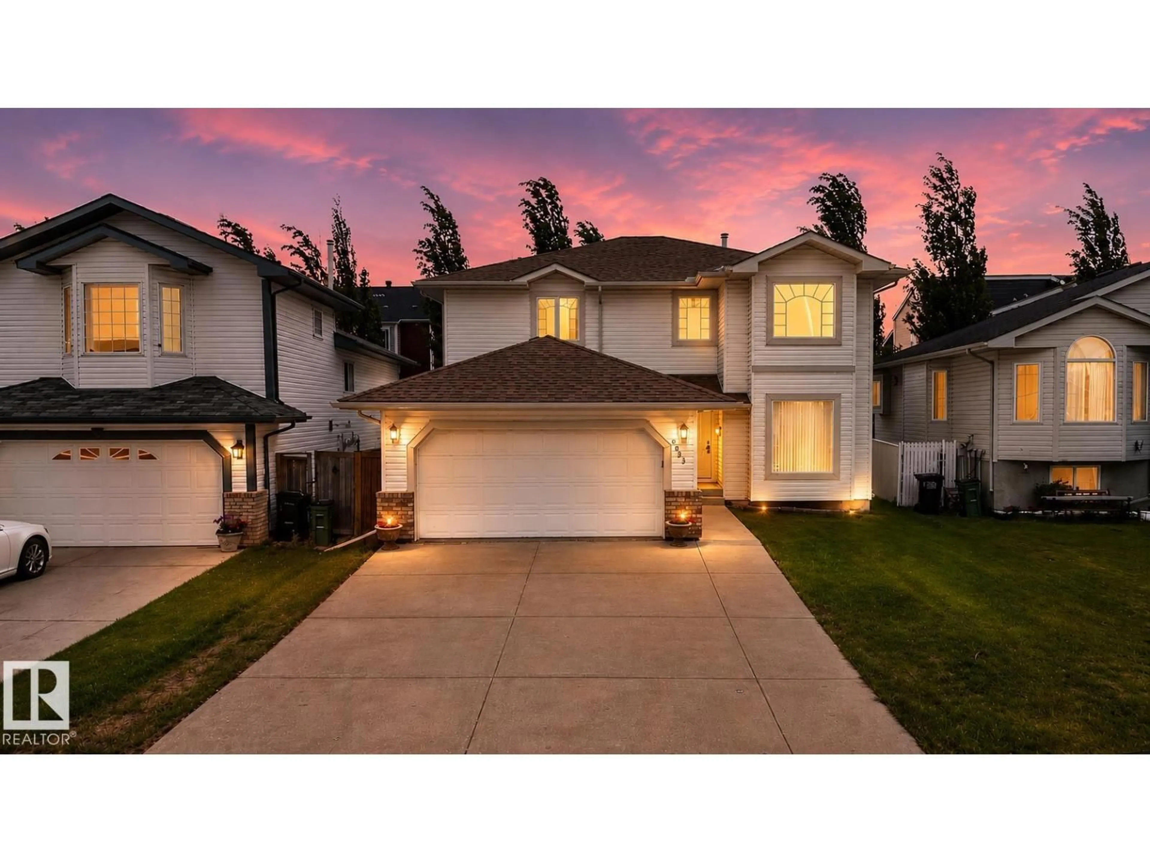 Home with vinyl exterior material, street for 2839 151A AV, Edmonton Alberta T5Y2T7