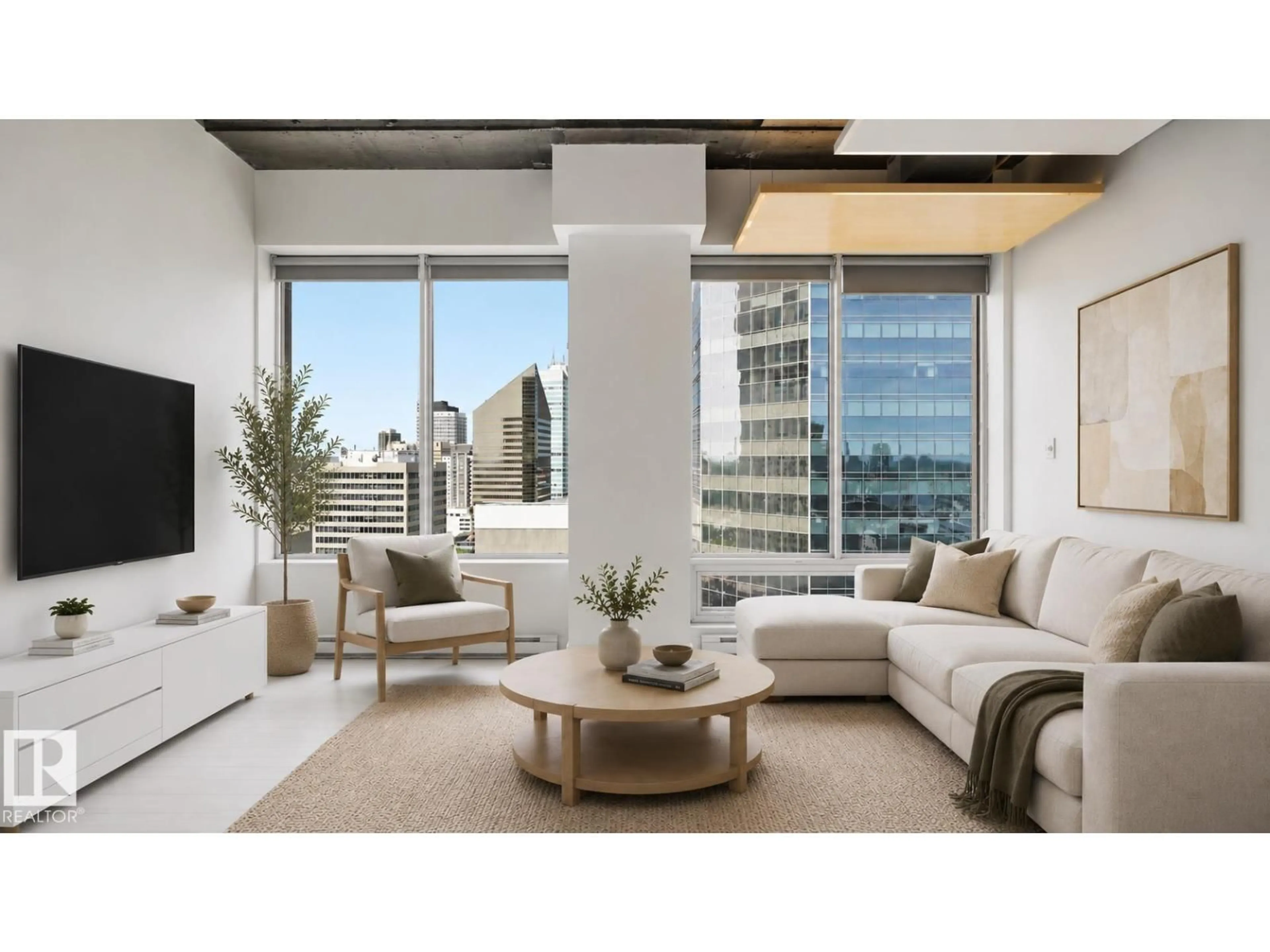 Living room with furniture, unknown for 1707 JASPER AVE, Edmonton Alberta T5J1R9