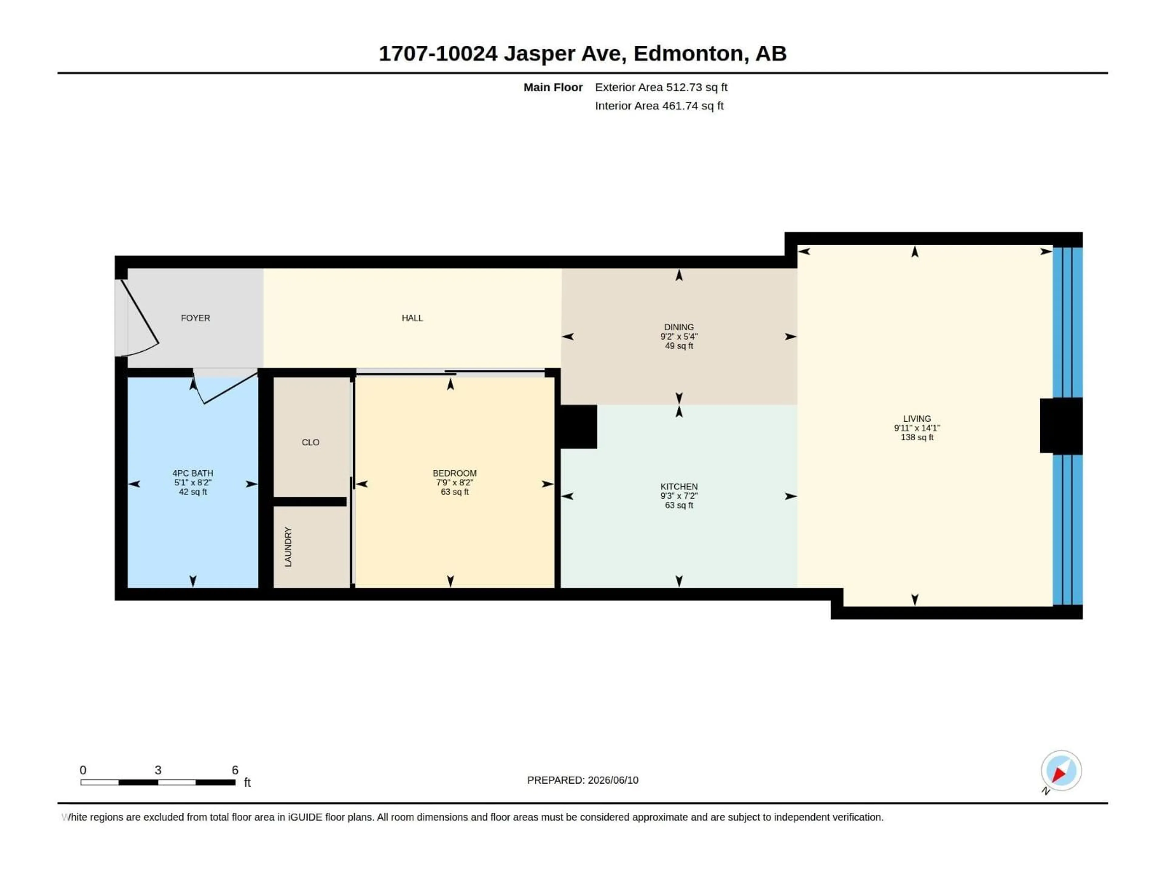 Floor plan for 1707 JASPER AVE, Edmonton Alberta T5J1R9