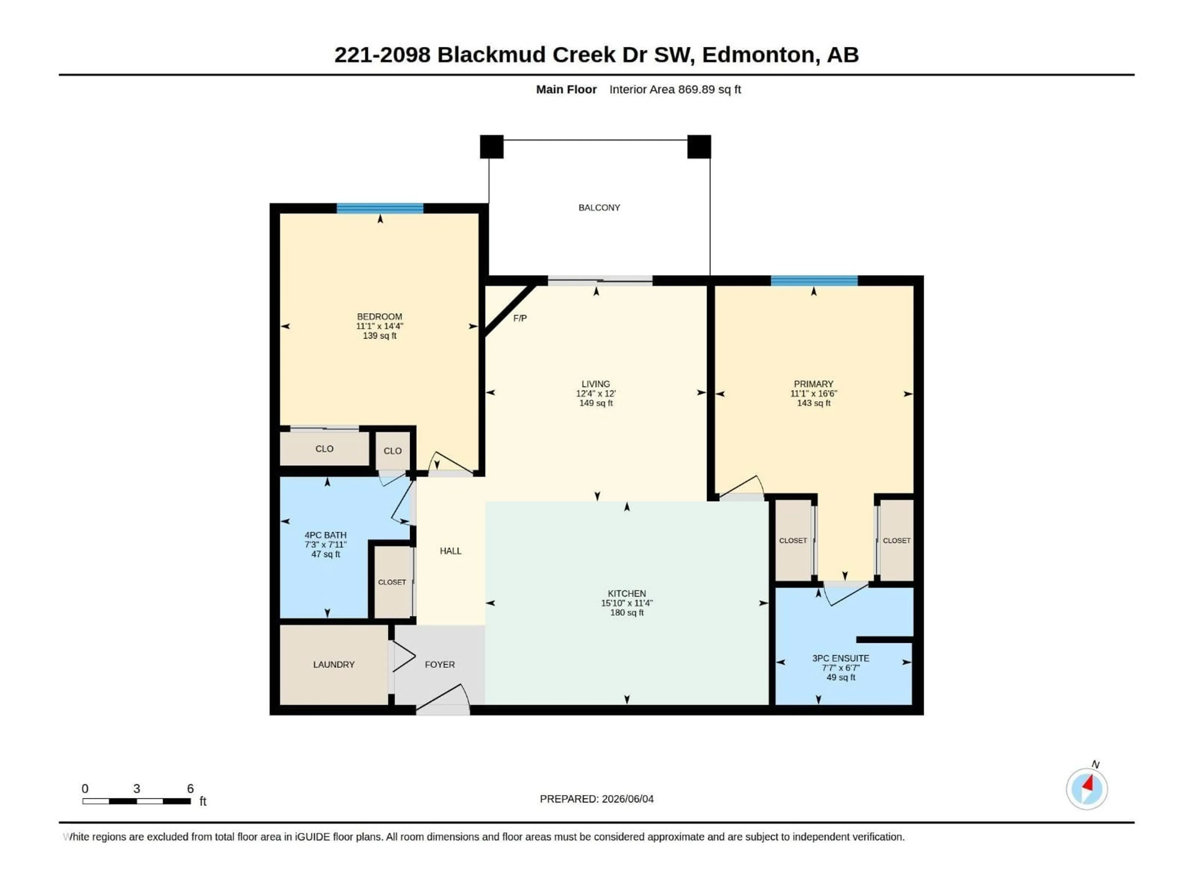 Floor plan for #221 - 2098 BLACKMUD CREEK DR, Edmonton Alberta T6W1T7