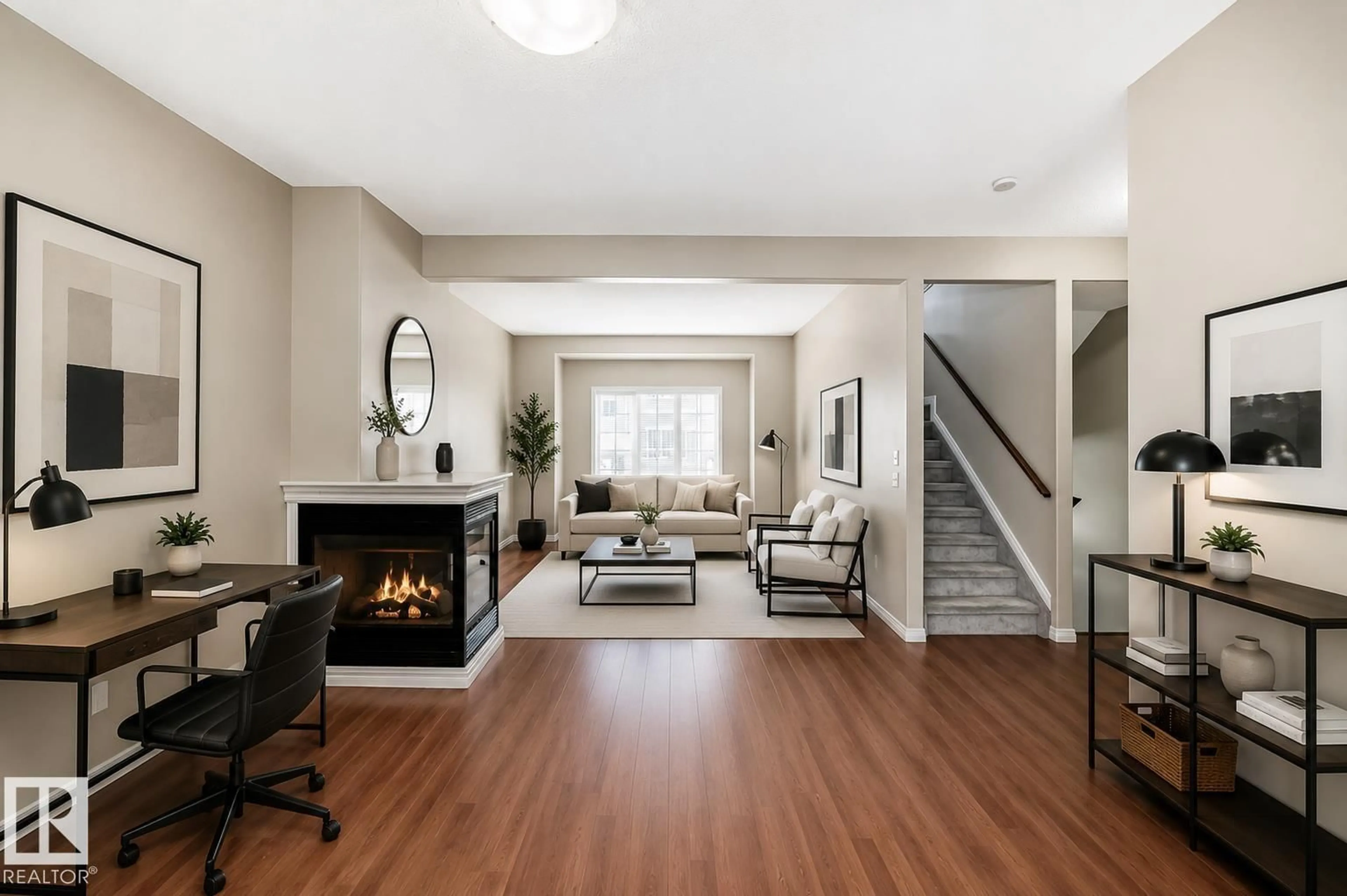 Living room with furniture, unknown for #4 - 5102 30 AV, Beaumont Alberta T3M1V9