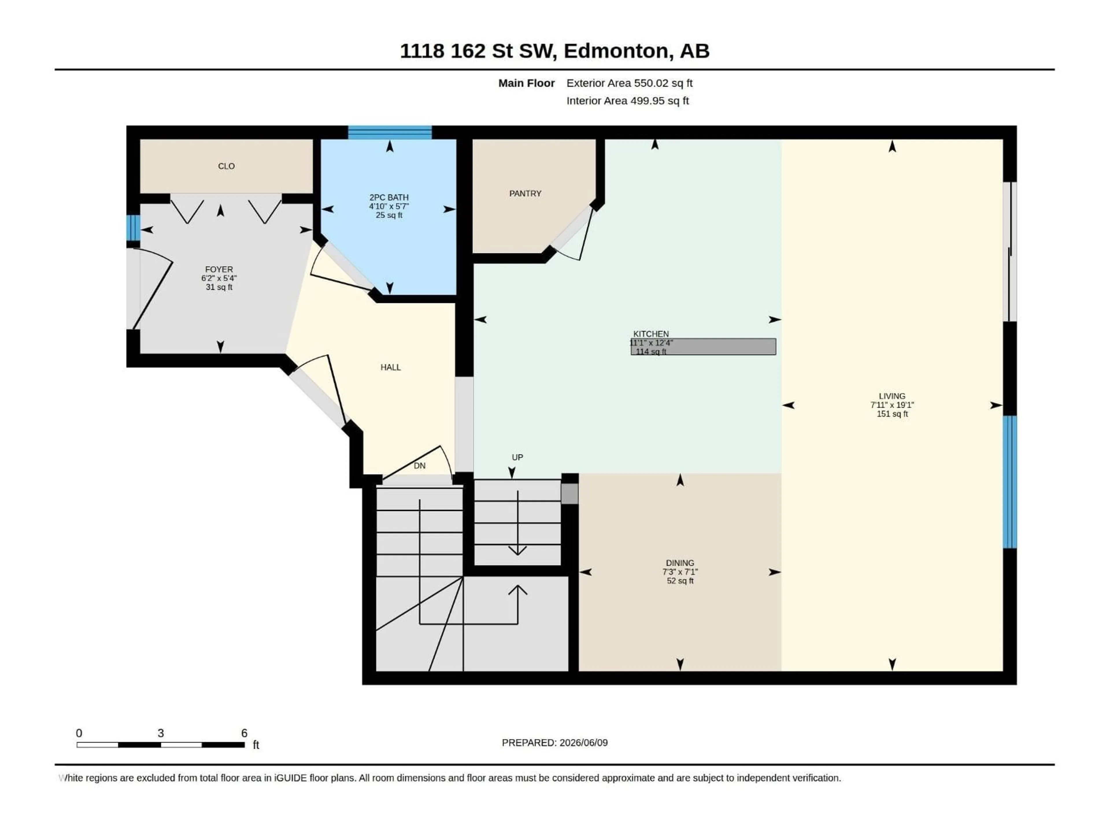 Floor plan for SW - 1118 162 ST, Edmonton Alberta T6W2L1