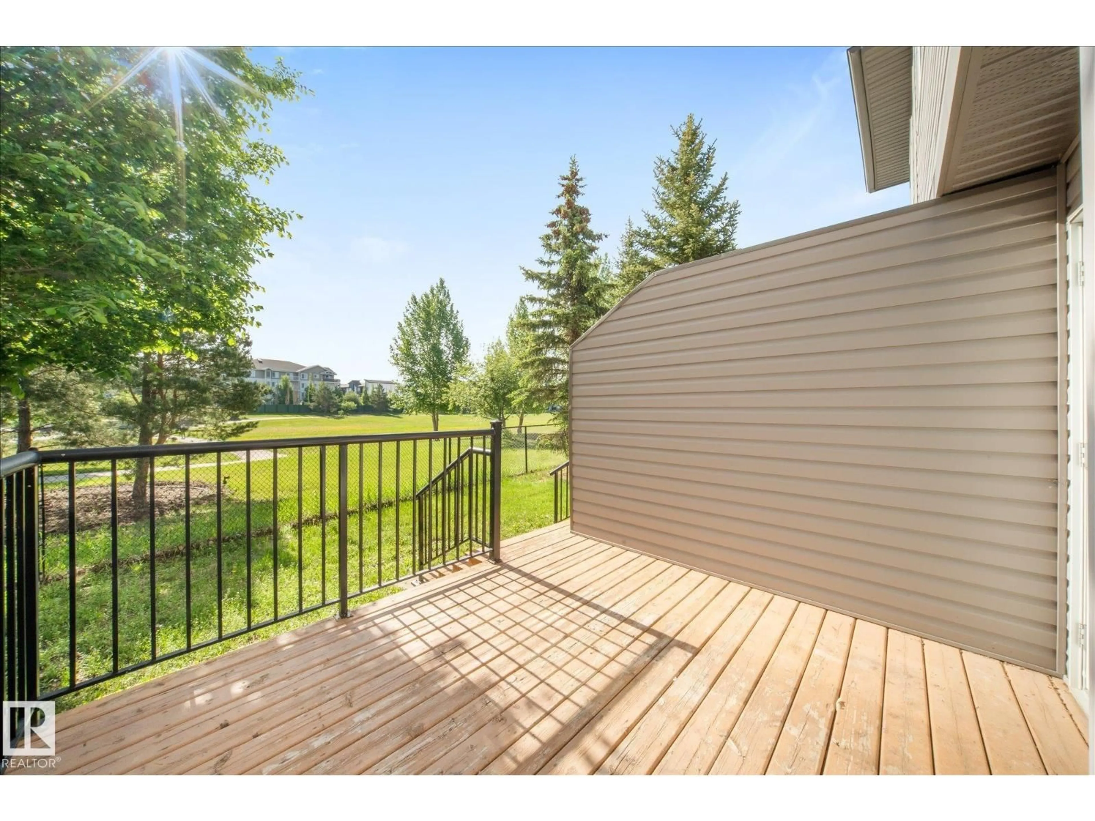 Patio, water/lake/river/ocean view for 15 - 67 WOODSMERE, Fort Saskatchewan Alberta T8L4S2