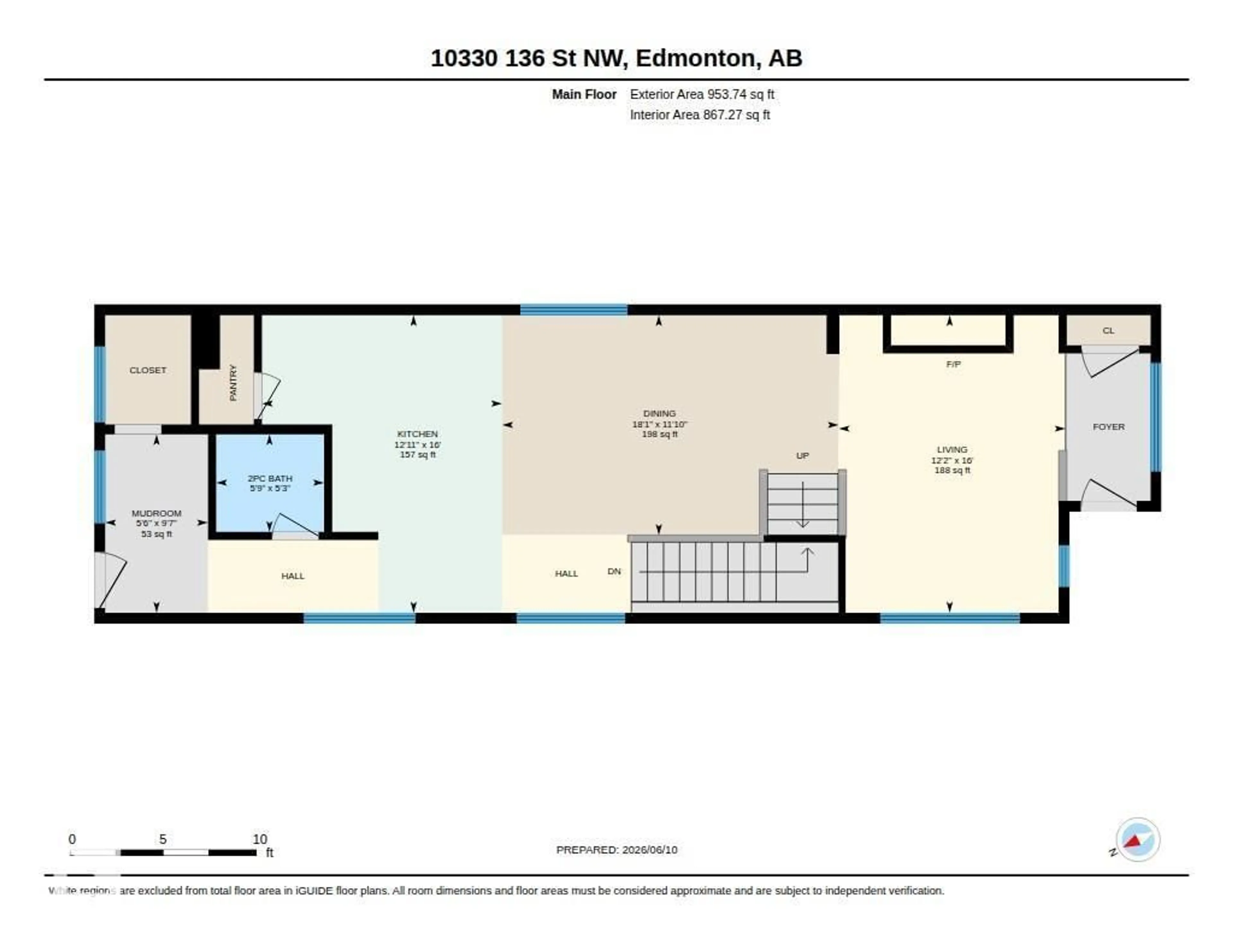 Floor plan for NW - 10330 136 ST, Edmonton Alberta T5N2E5