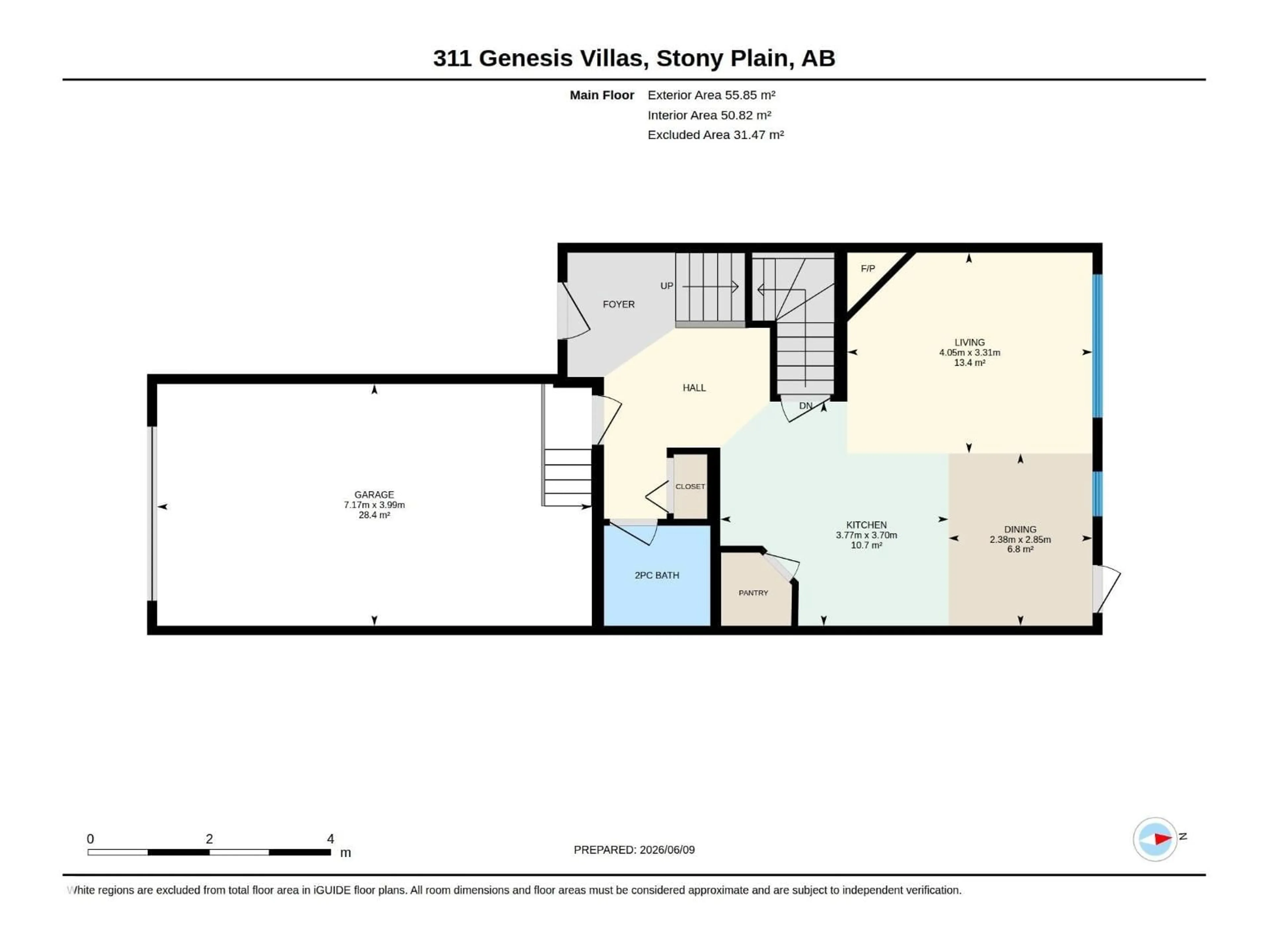 Floor plan for 311 GENESIS VI, Stony Plain Alberta T7Z0J6