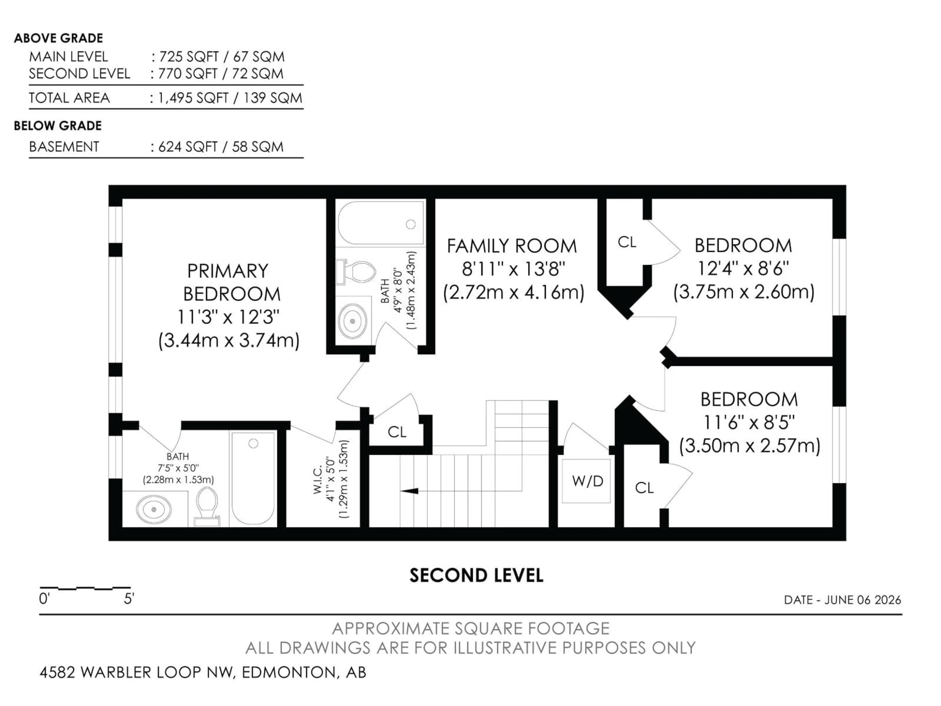 Floor plan for 4582 WARBLER LO, Edmonton Alberta T3N1R5